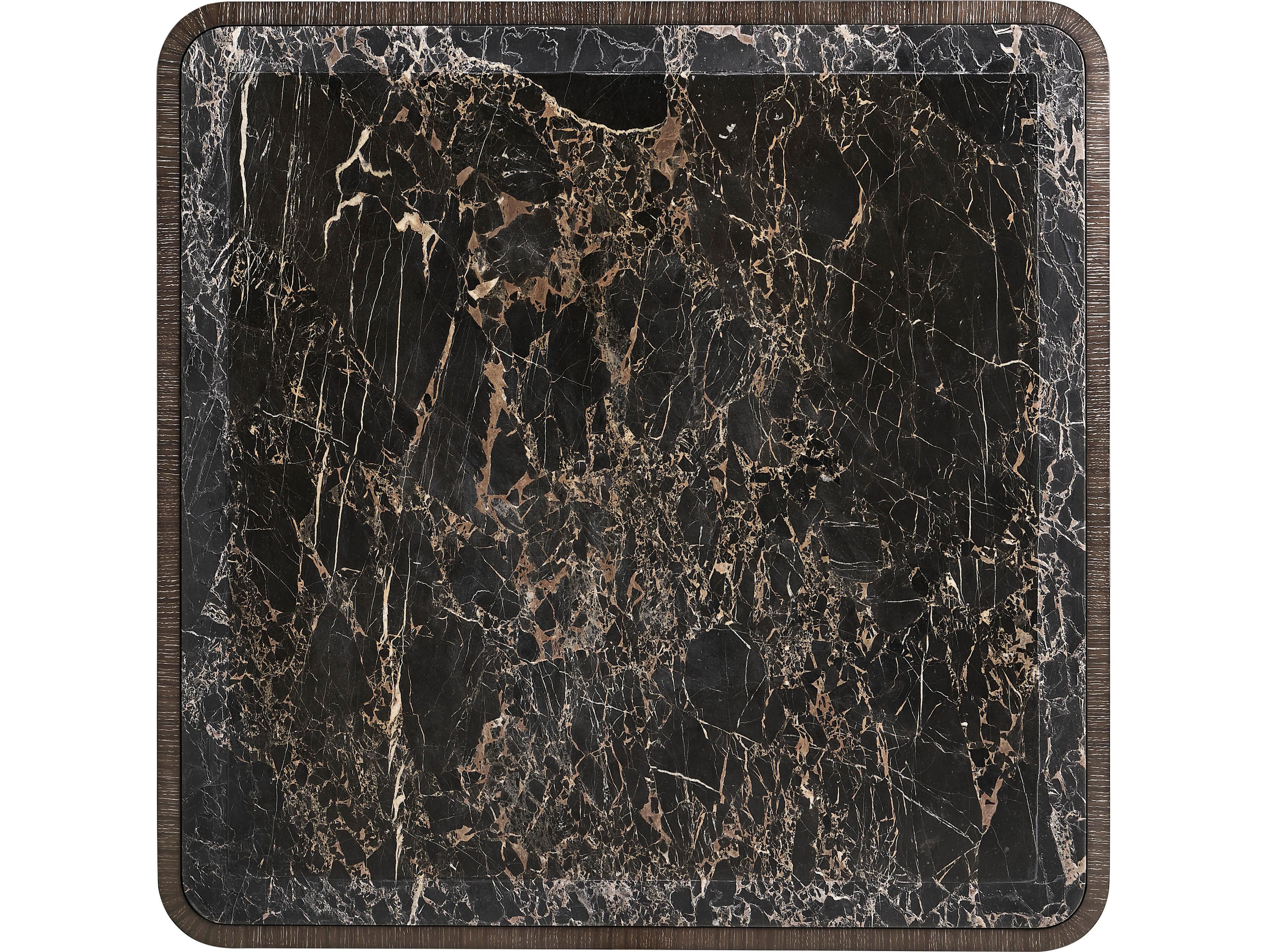 Jonathan Charles Jc Modern Square Marble Chocolate Apricot Oak Coffee Table