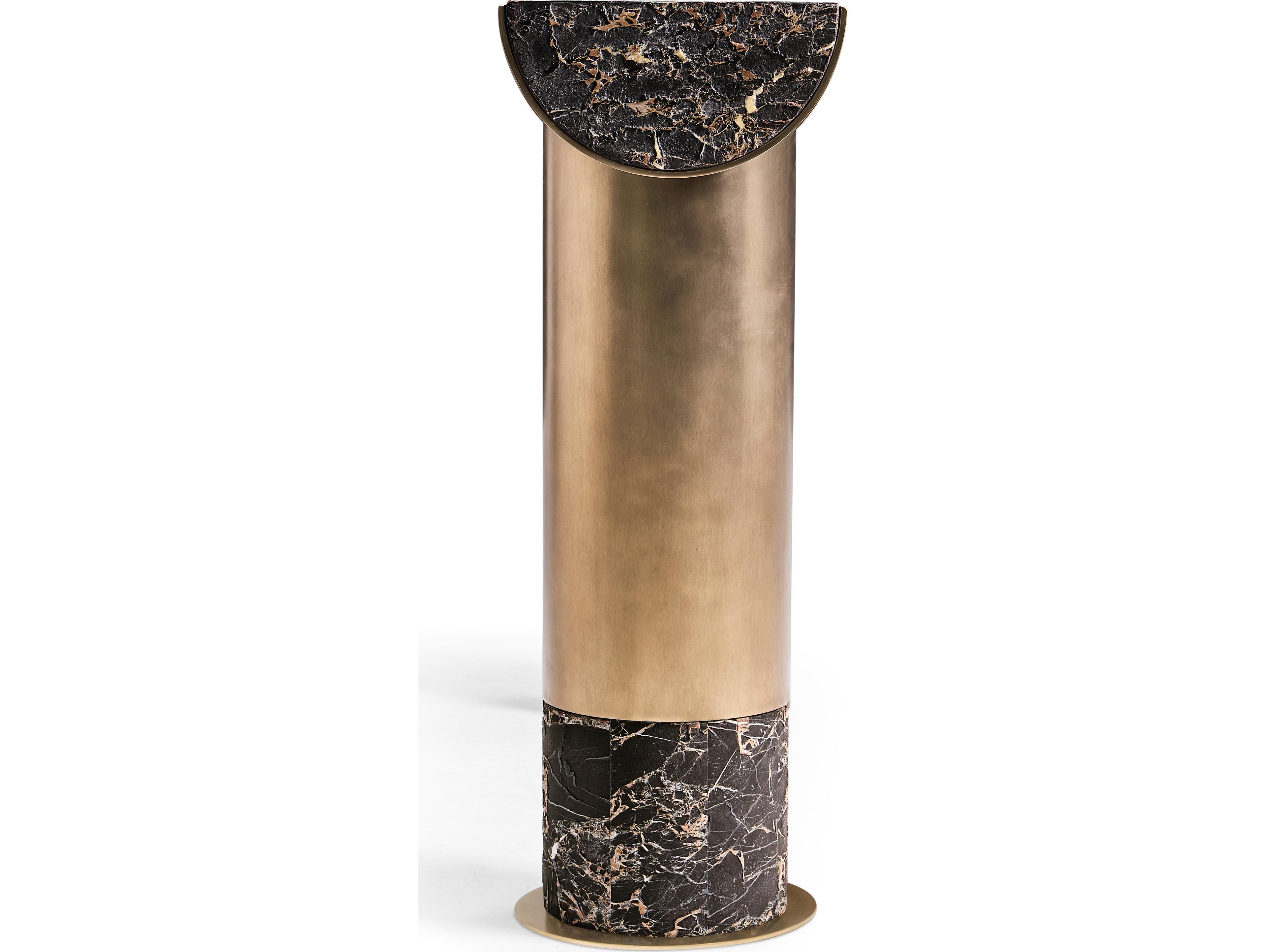 Jonathan Charles Jc Modern Rectangular Marble Industrial Bronze Console Table