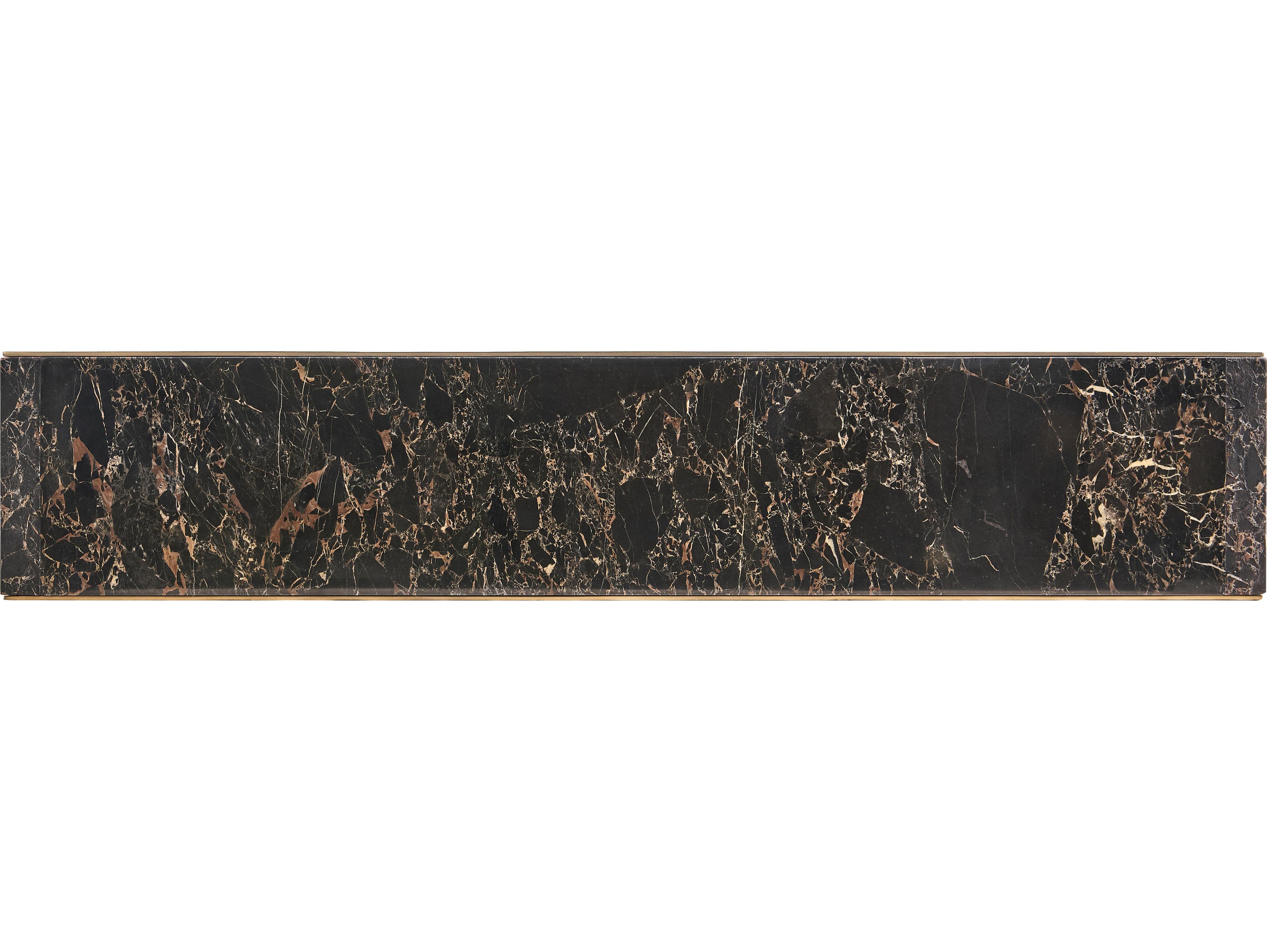 Jonathan Charles Jc Modern Rectangular Marble Industrial Bronze Console Table