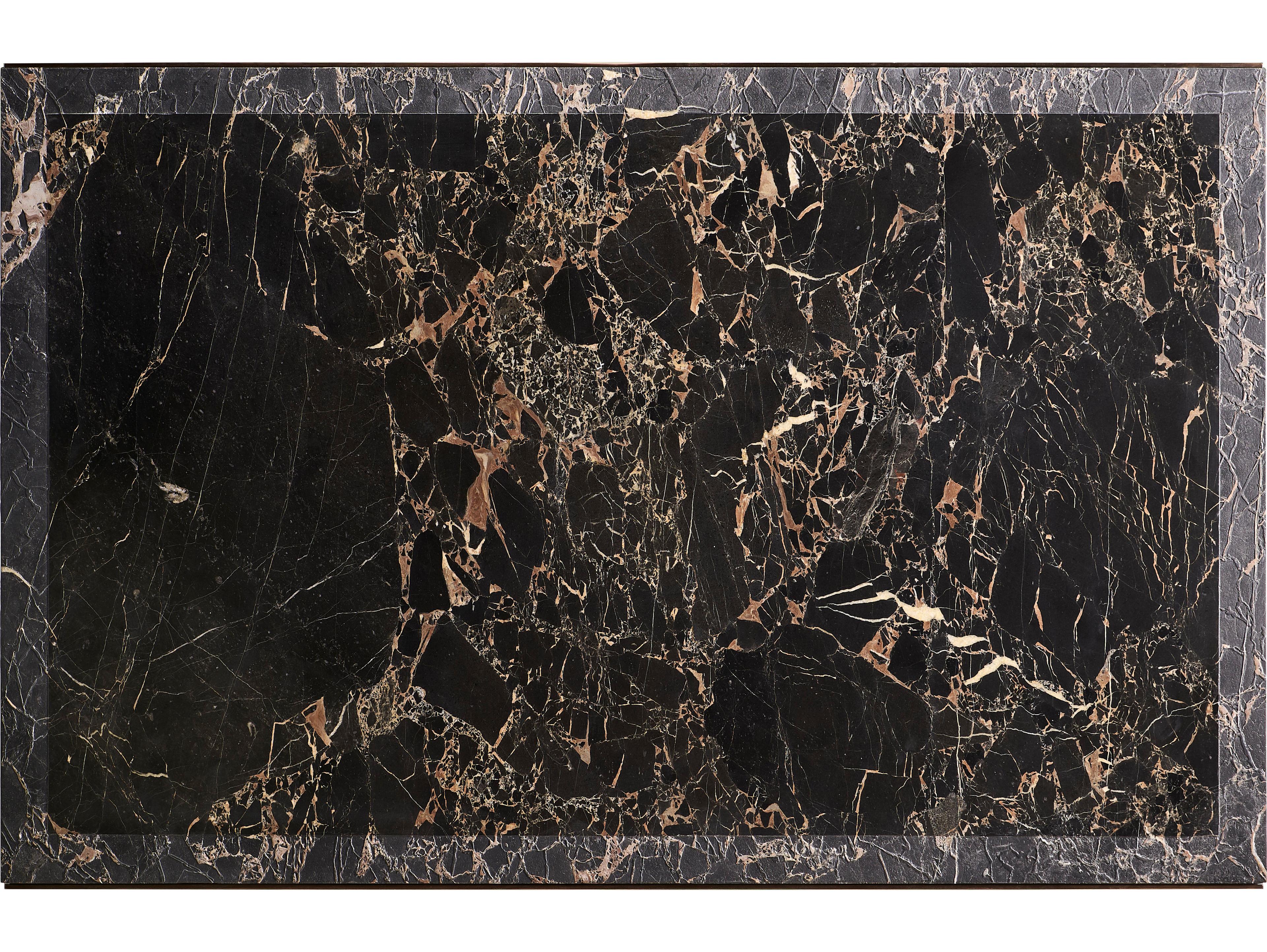 Jonathan Charles Jc Modern Rectangular Marble Industrial Bronze Coffee Table