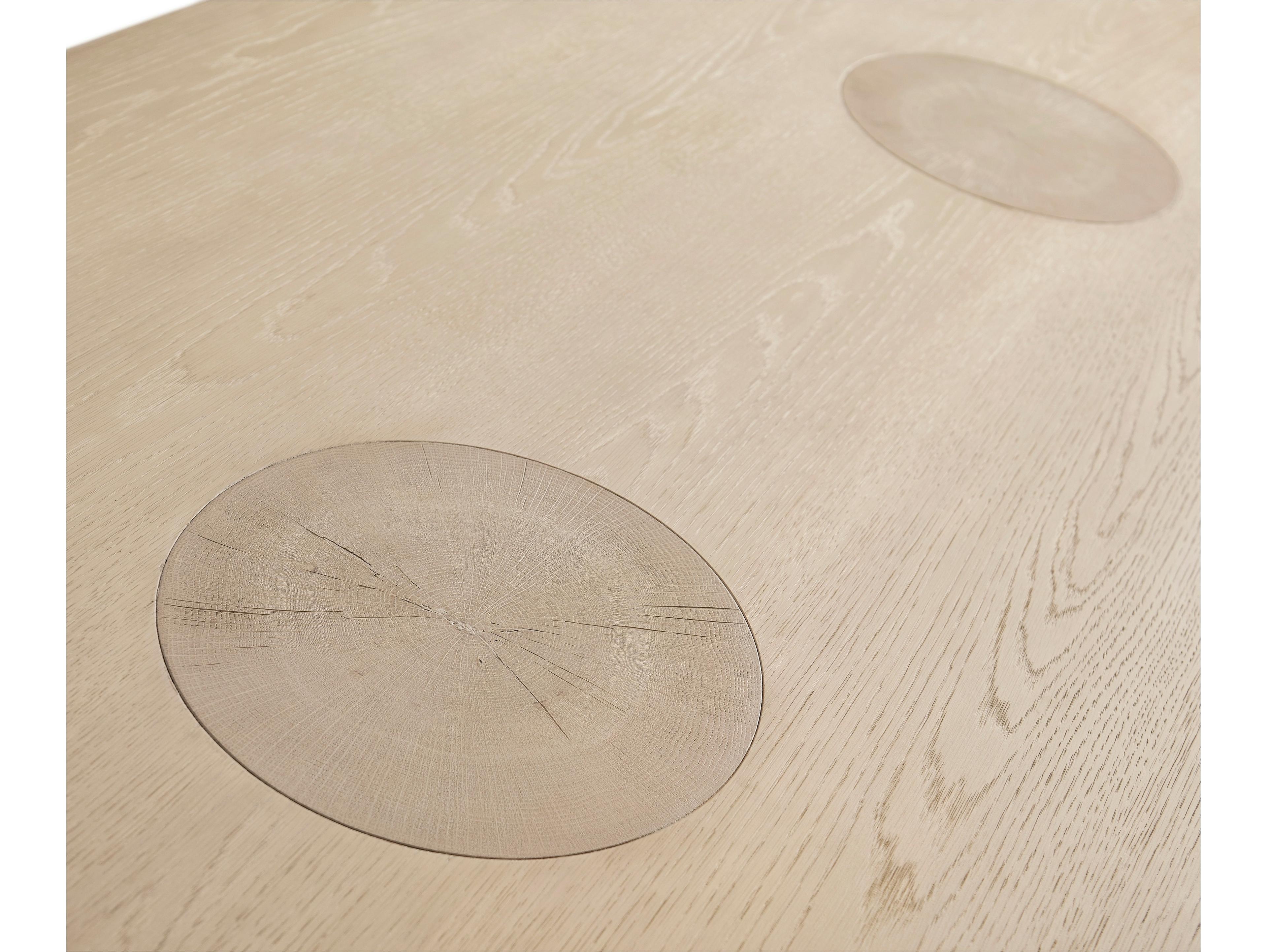 Jonathan Charles Water Rectangular Wood White Washed Oak Dining Table