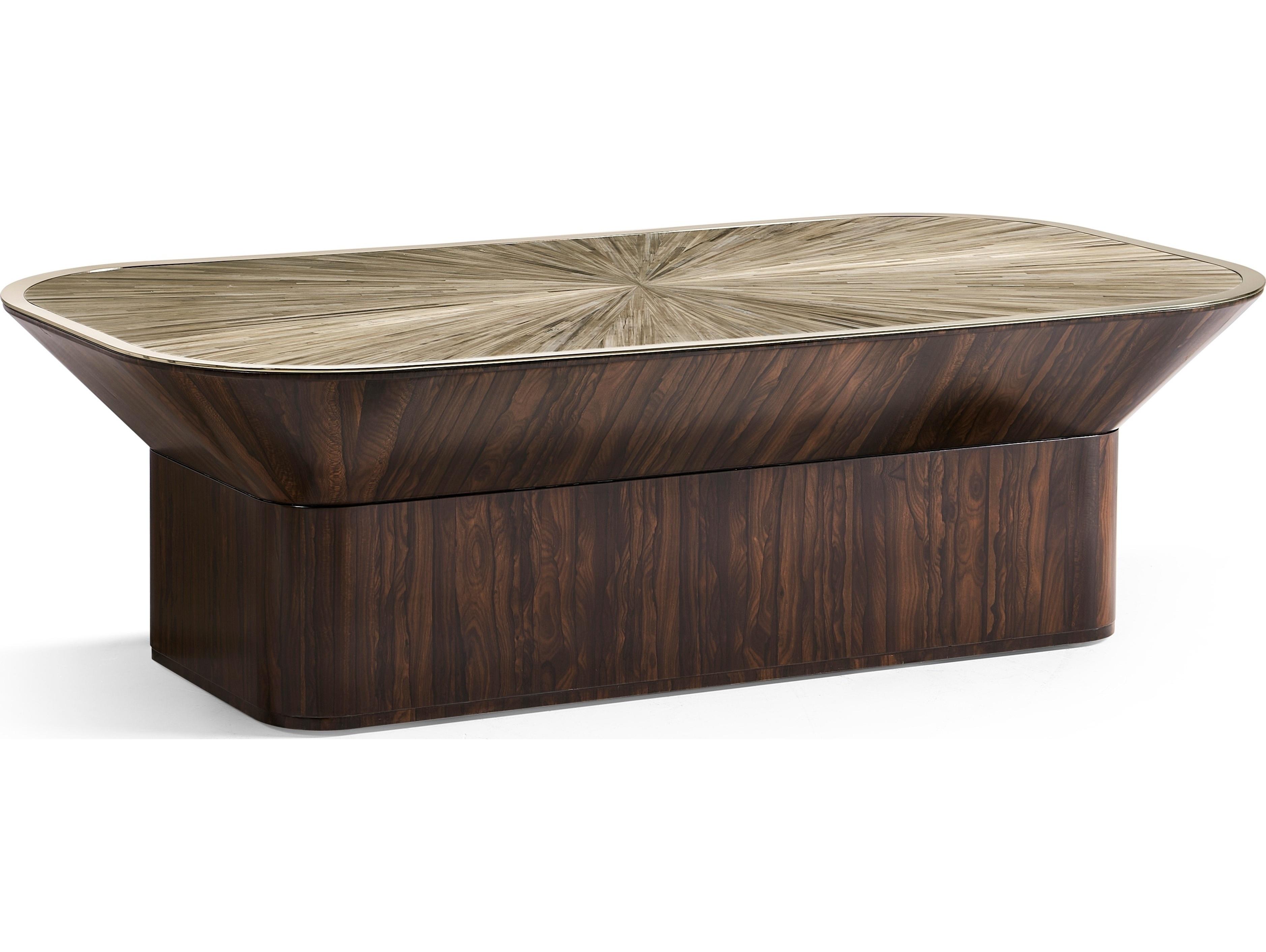 Jonathan Charles Jc Modern Rectangular Wood Natural Straw Coffee Table