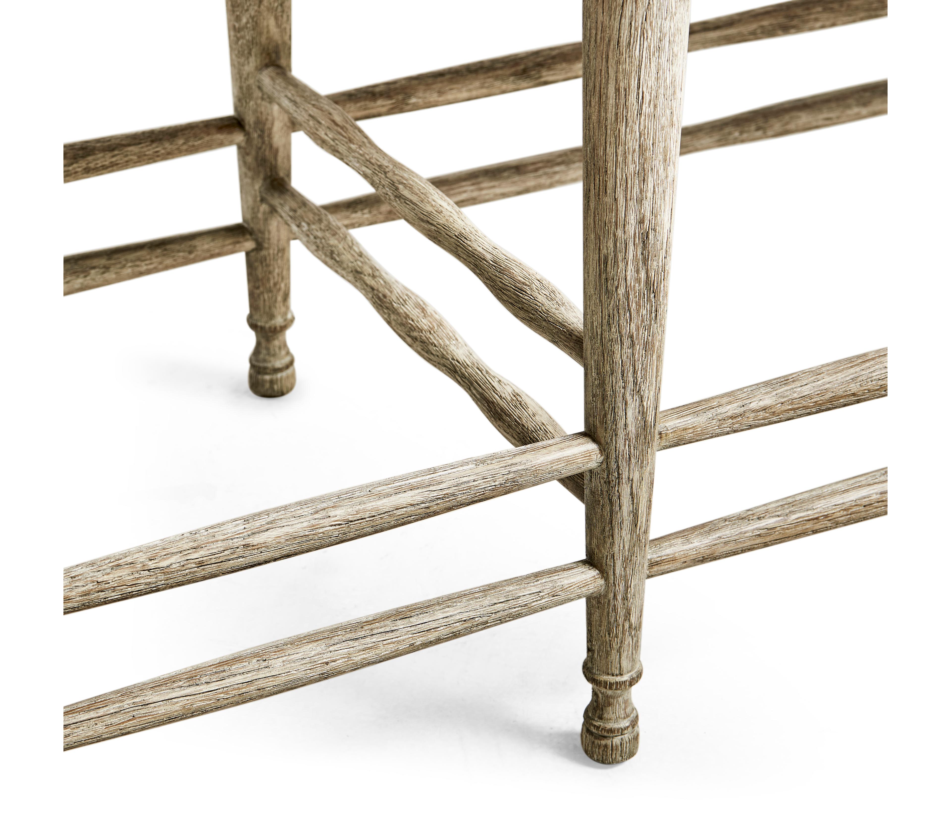 Jonathan Charles William Yeoward Greyed Oak Accent Bench