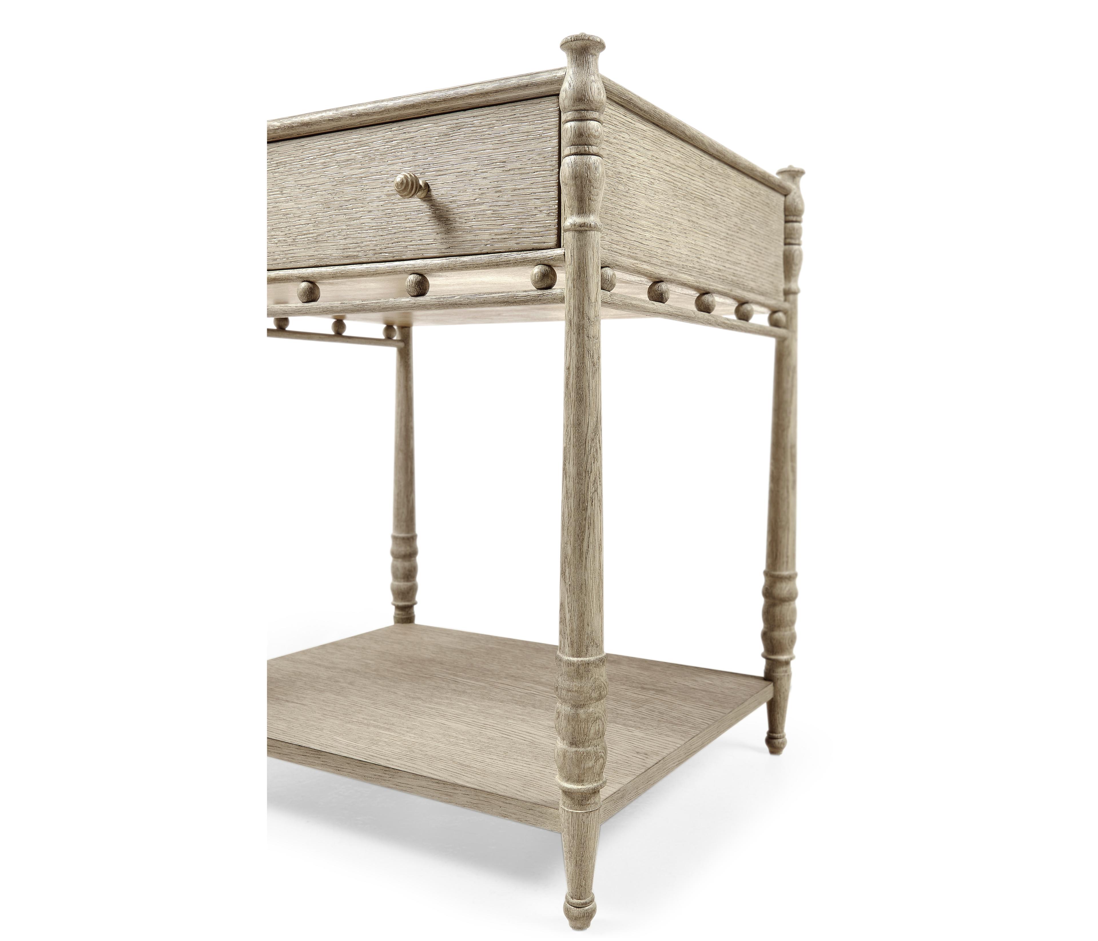 Jonathan Charles William Yeoward 1-Drawer Gray Oak Wood Nightstand