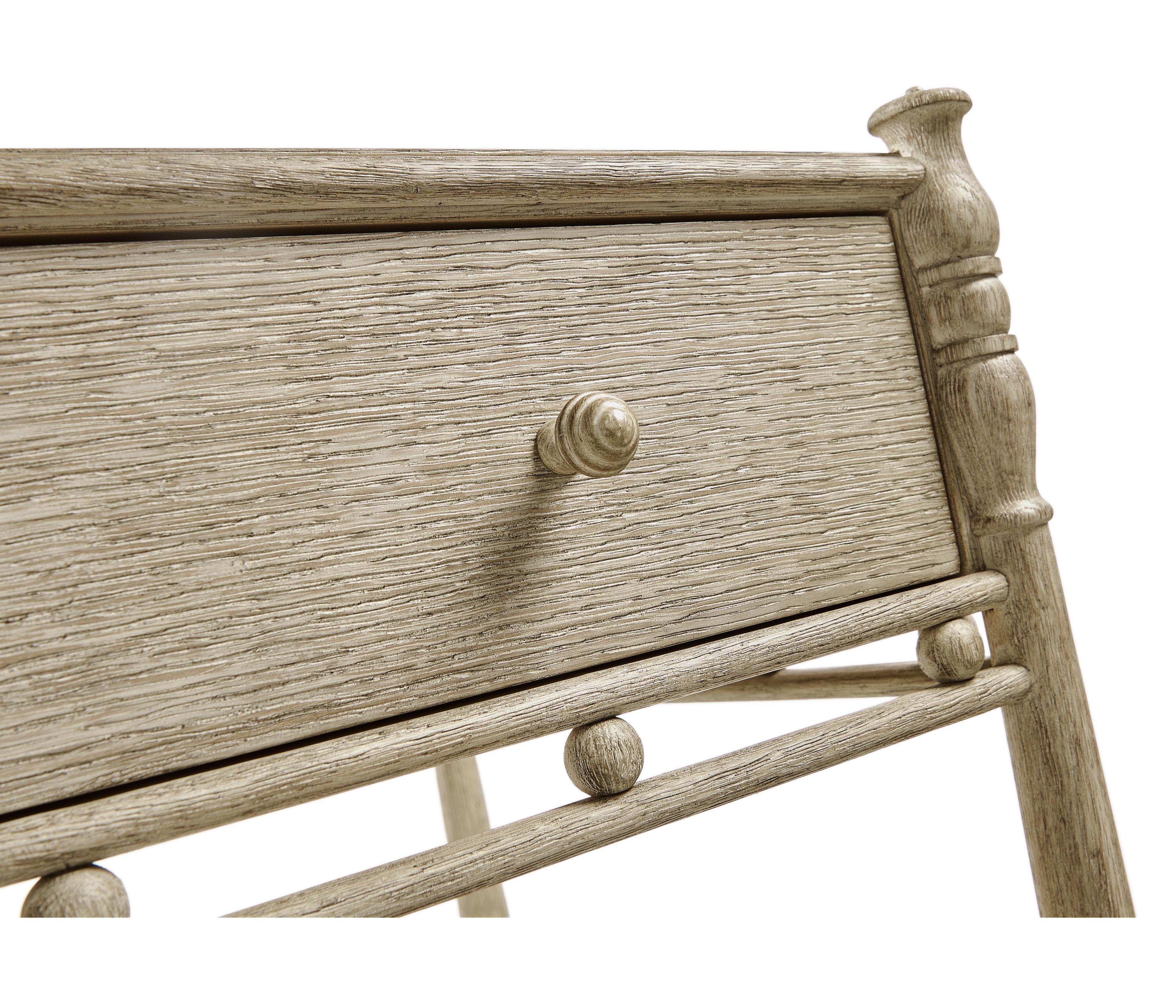 Jonathan Charles William Yeoward 1-Drawer Gray Oak Wood Nightstand