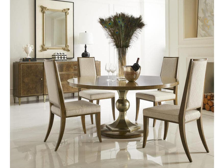 Jonathan Charles Barcelona Walnut Wood Dining Room Set