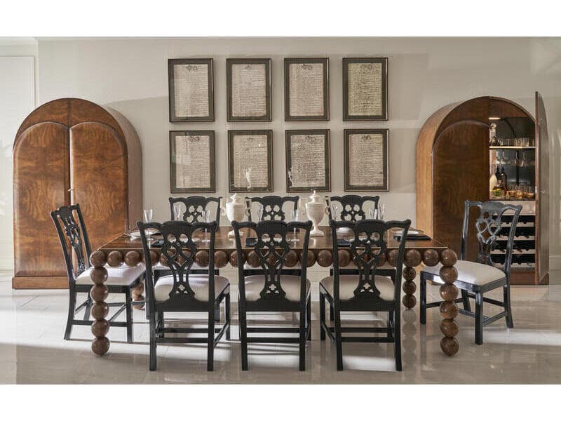 Jonathan Charles Jc Modern Mahogany Wood Dining Room Set