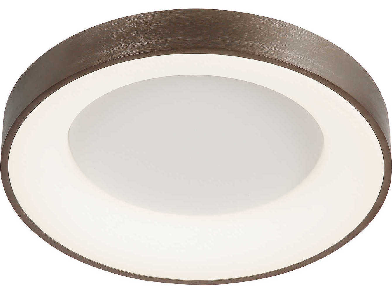 Justice Design Group Acryluxe Light Bronze LED Round Flush Mount