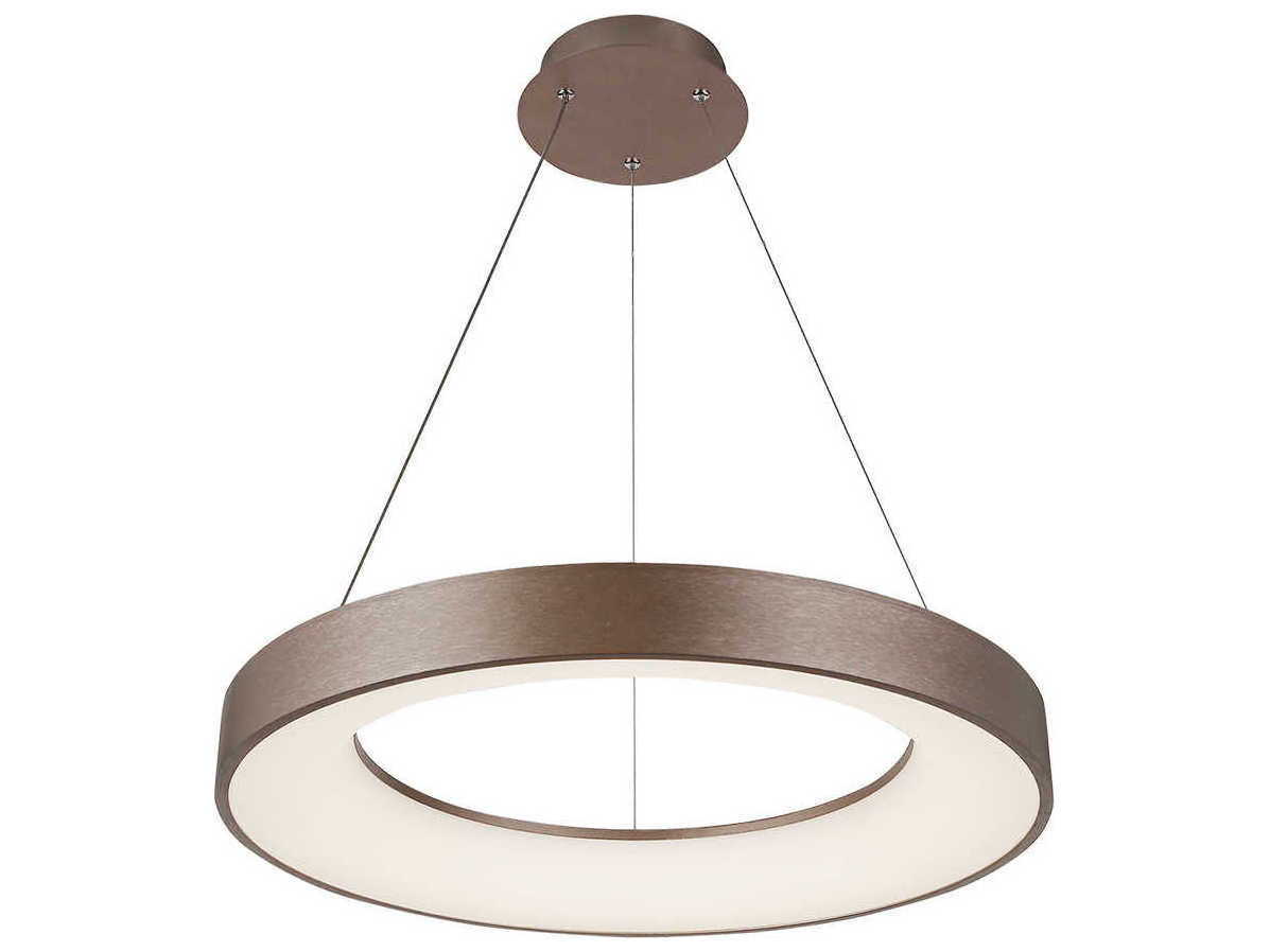 Justice Design Group Acryluxe Light Bronze LED Round Pendant