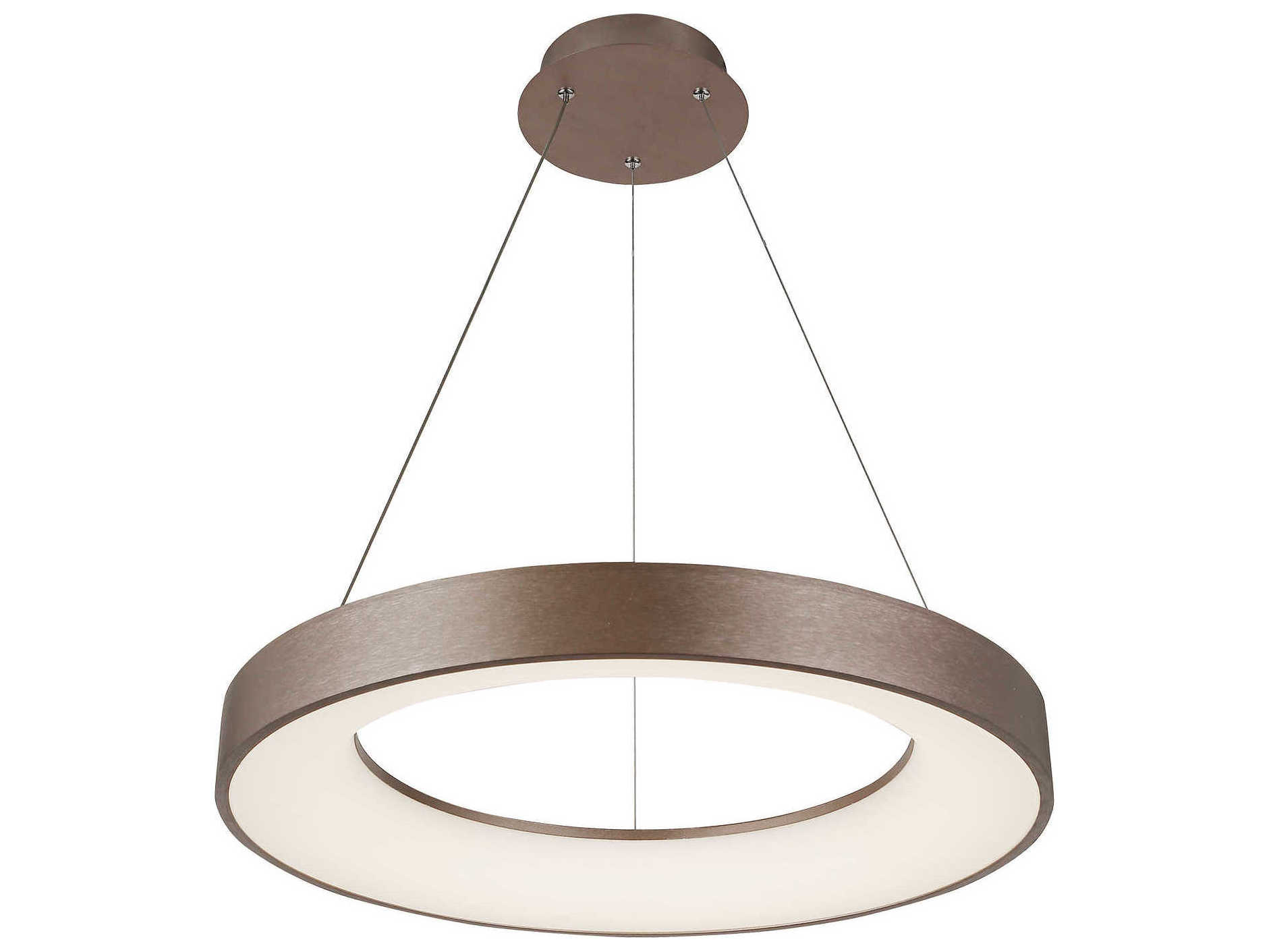 Justice Design Group Acryluxe Light Bronze LED Round Pendant