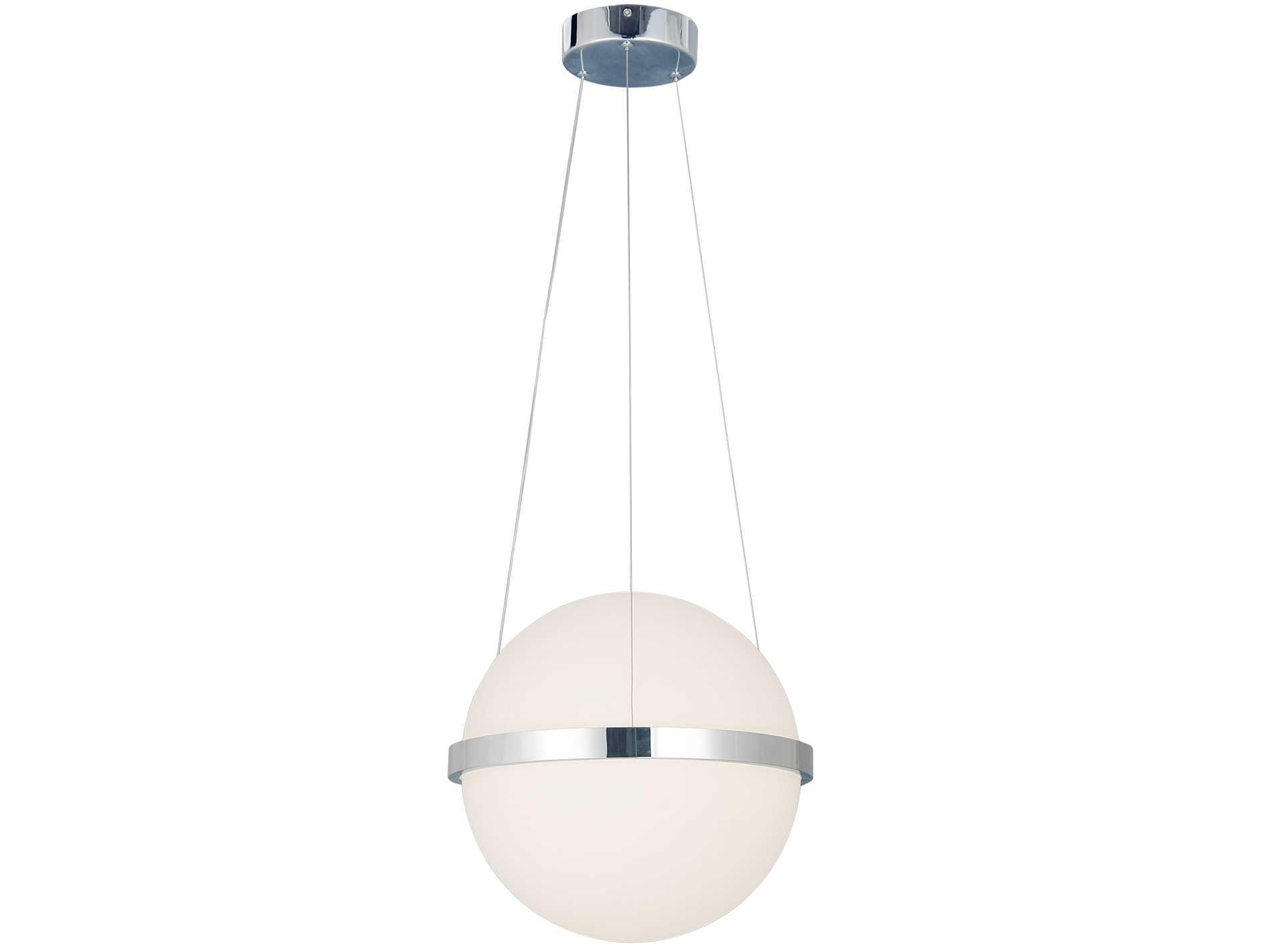 Justice Design Group Acryluxe Chrome LED Globe Pendant