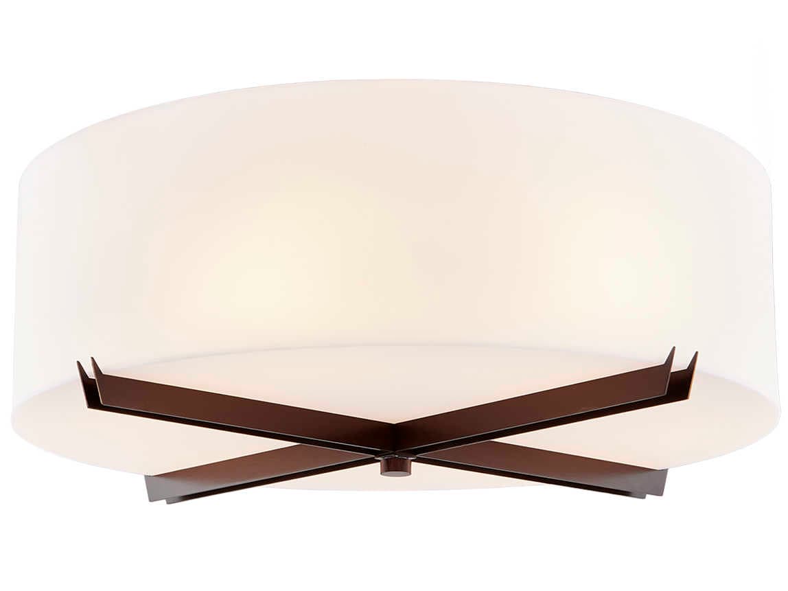 Justice Design Group Acryluxe 3-Light Bronze Flush Mount