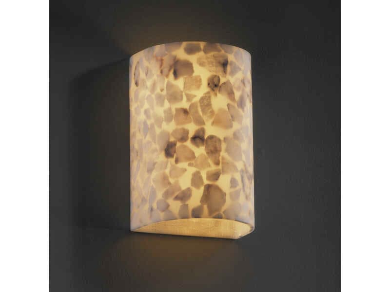 Justice Design Group Alabaster Rocks 2-Light Bronze Wall Sconce