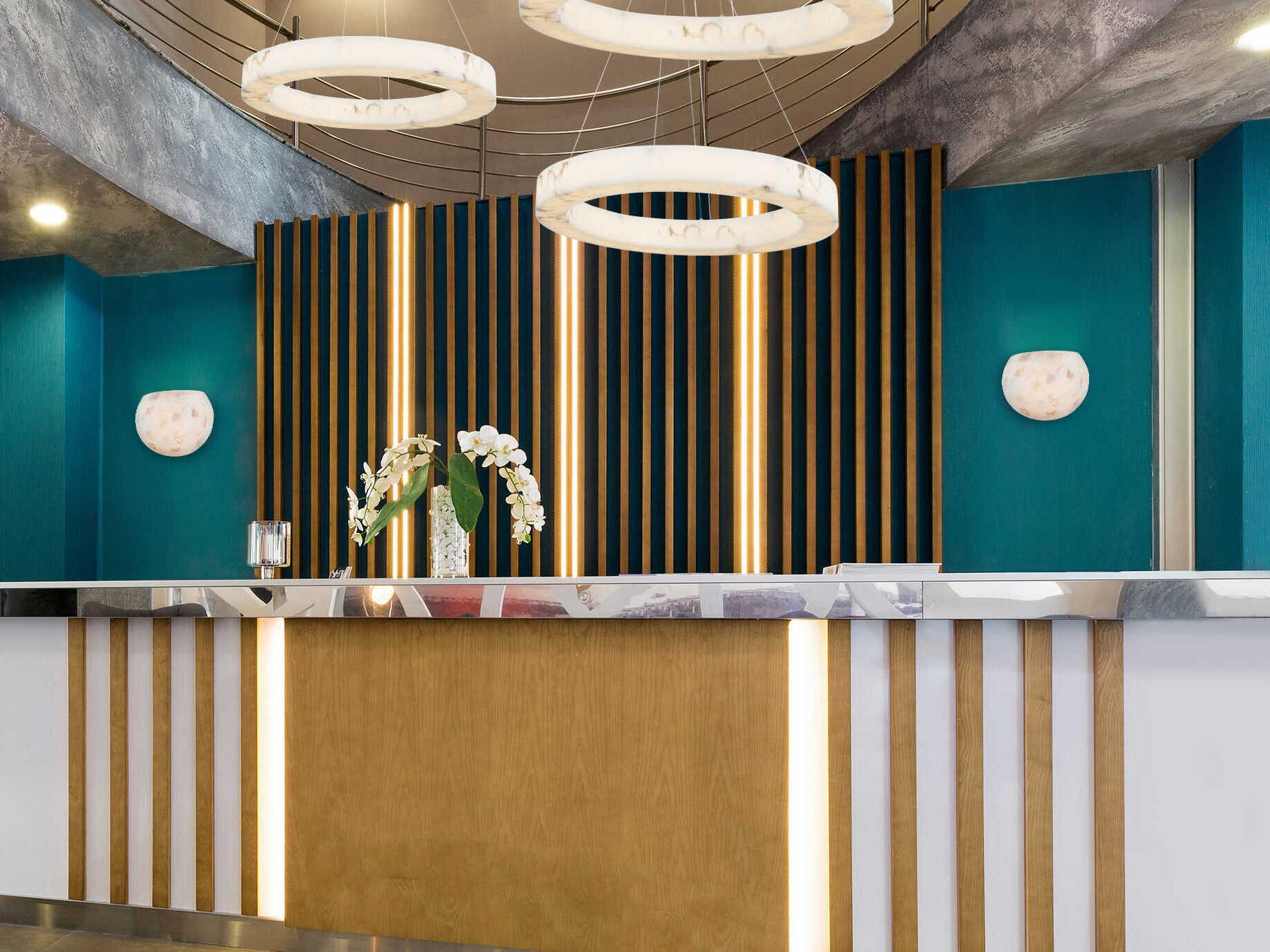 Justice Design Group Alabaster Rocks Globe 1-Light White Wall Sconce