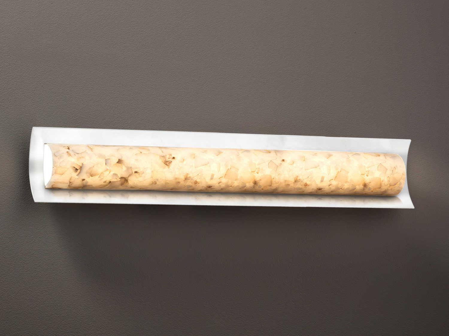 Justice Design Group Alabaster Rocks 2-Light Chrome LED Vanity Light