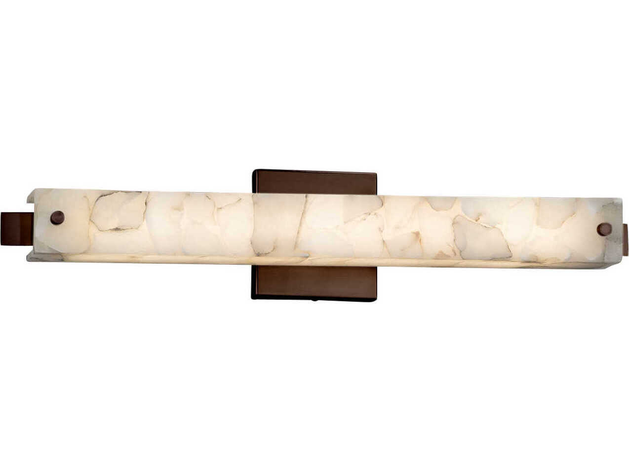 Justice Design Group Alabaster Rocks Chrome LED Vanity Light