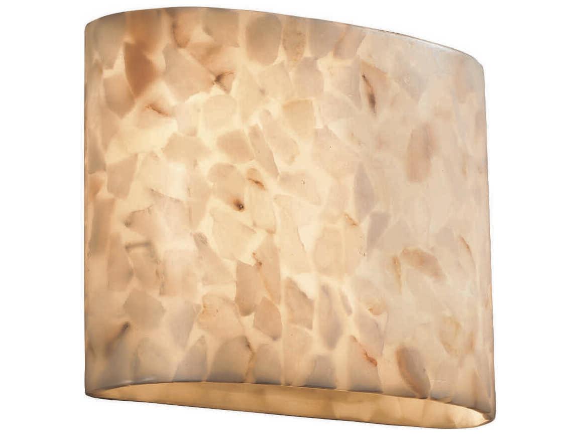 Justice Design Group Alabaster Rocks 2-Light Bronze Wall Sconce