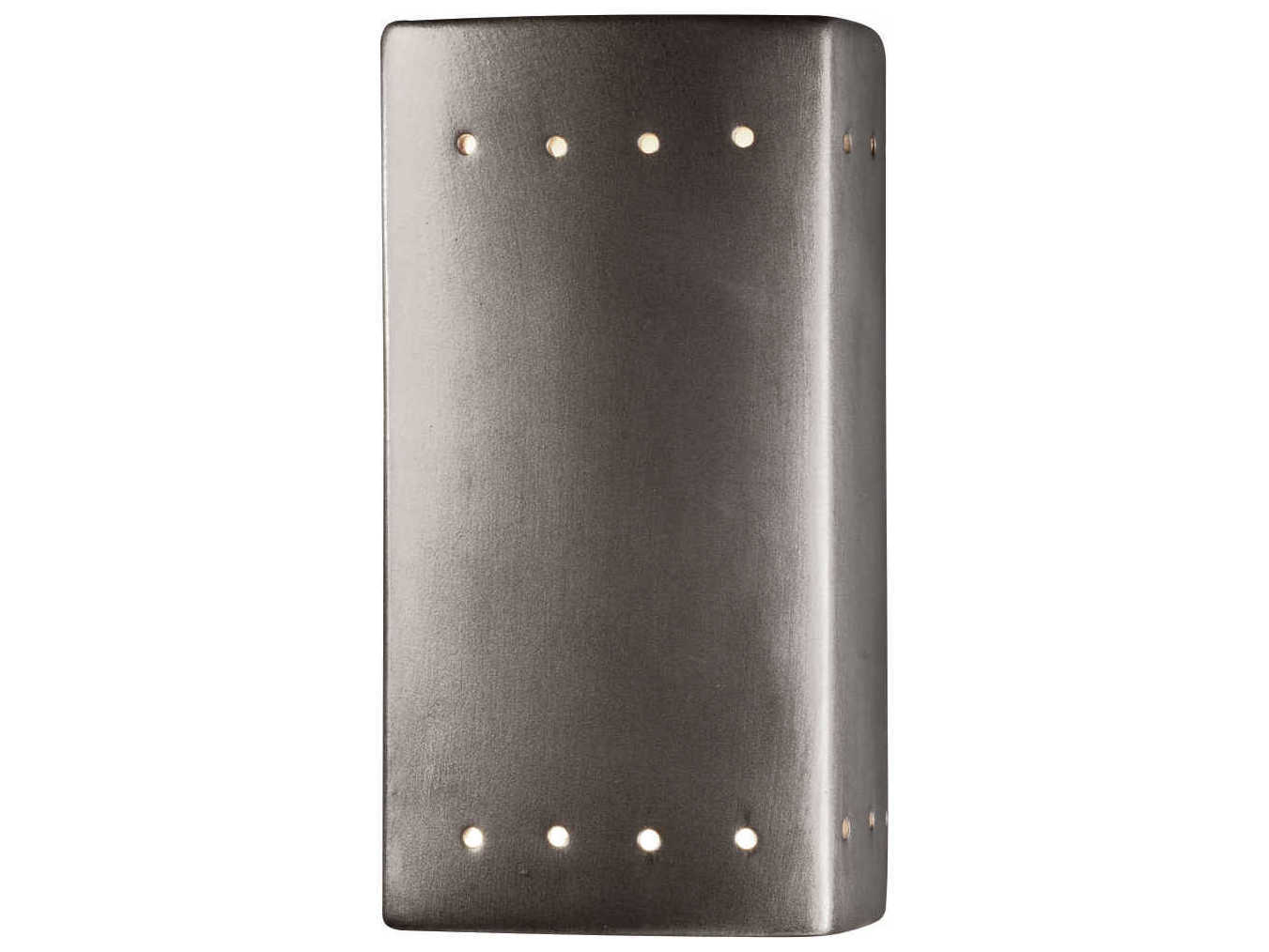 Justice Design Group Ambiance Outdoor Wall Light with Perfs (Closed Top)