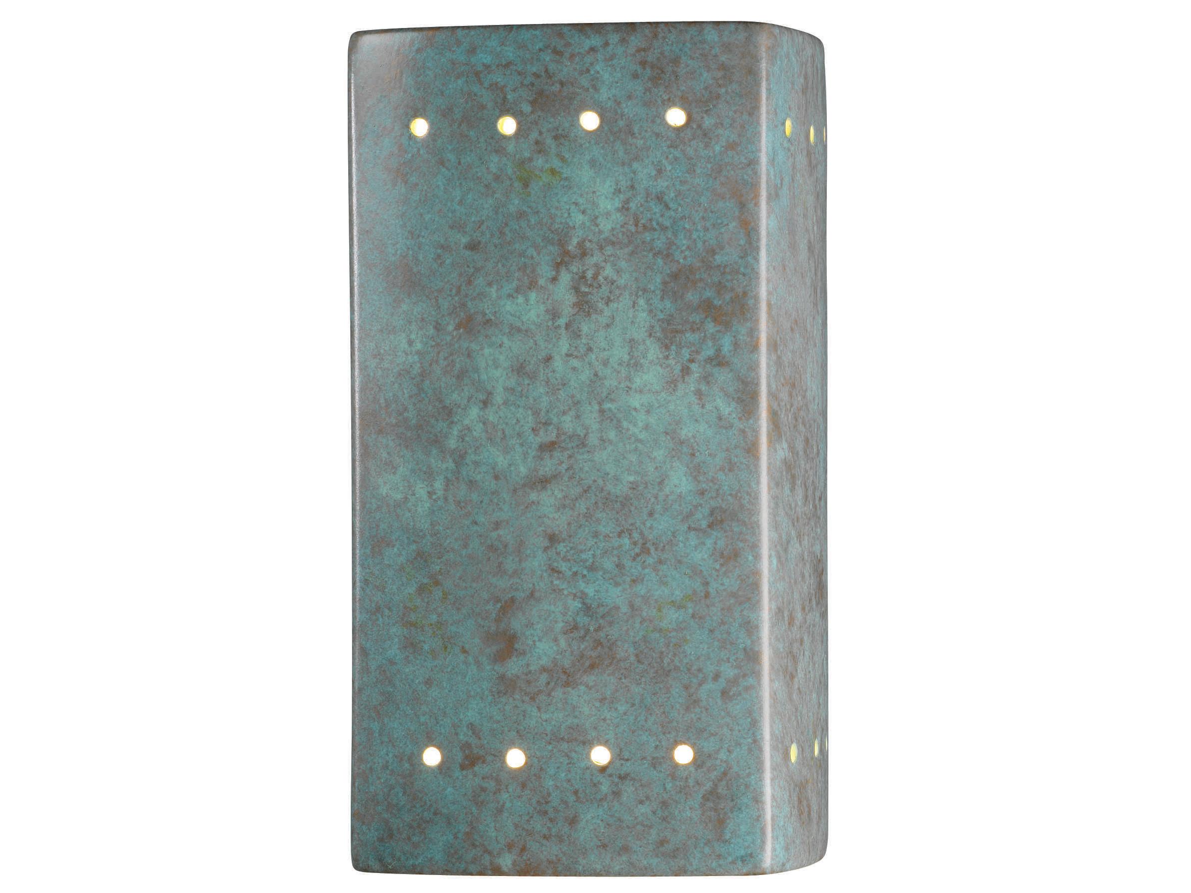 Justice Design Group Ambiance Outdoor Wall Light with Perfs (Closed Top)