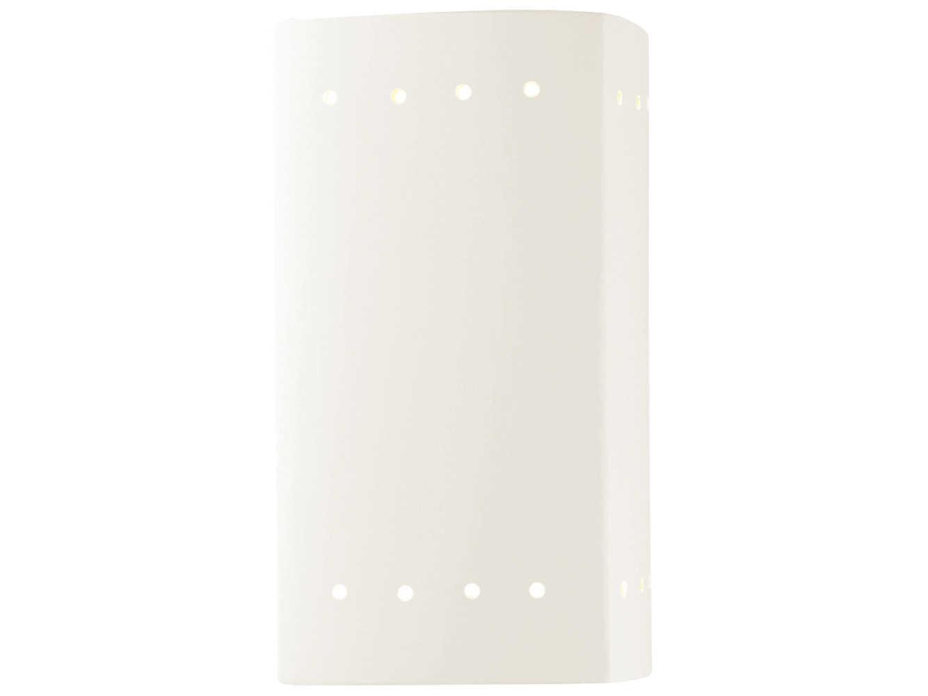 Justice Design Group Ambiance Outdoor Wall Light with Perfs (Closed Top)