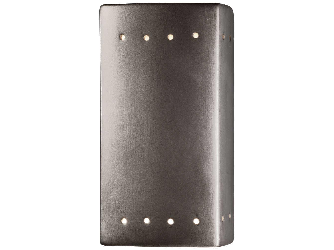 Justice Design Group Ambiance Outdoor Wall Light with Perfs (Open Top & Bottom)
