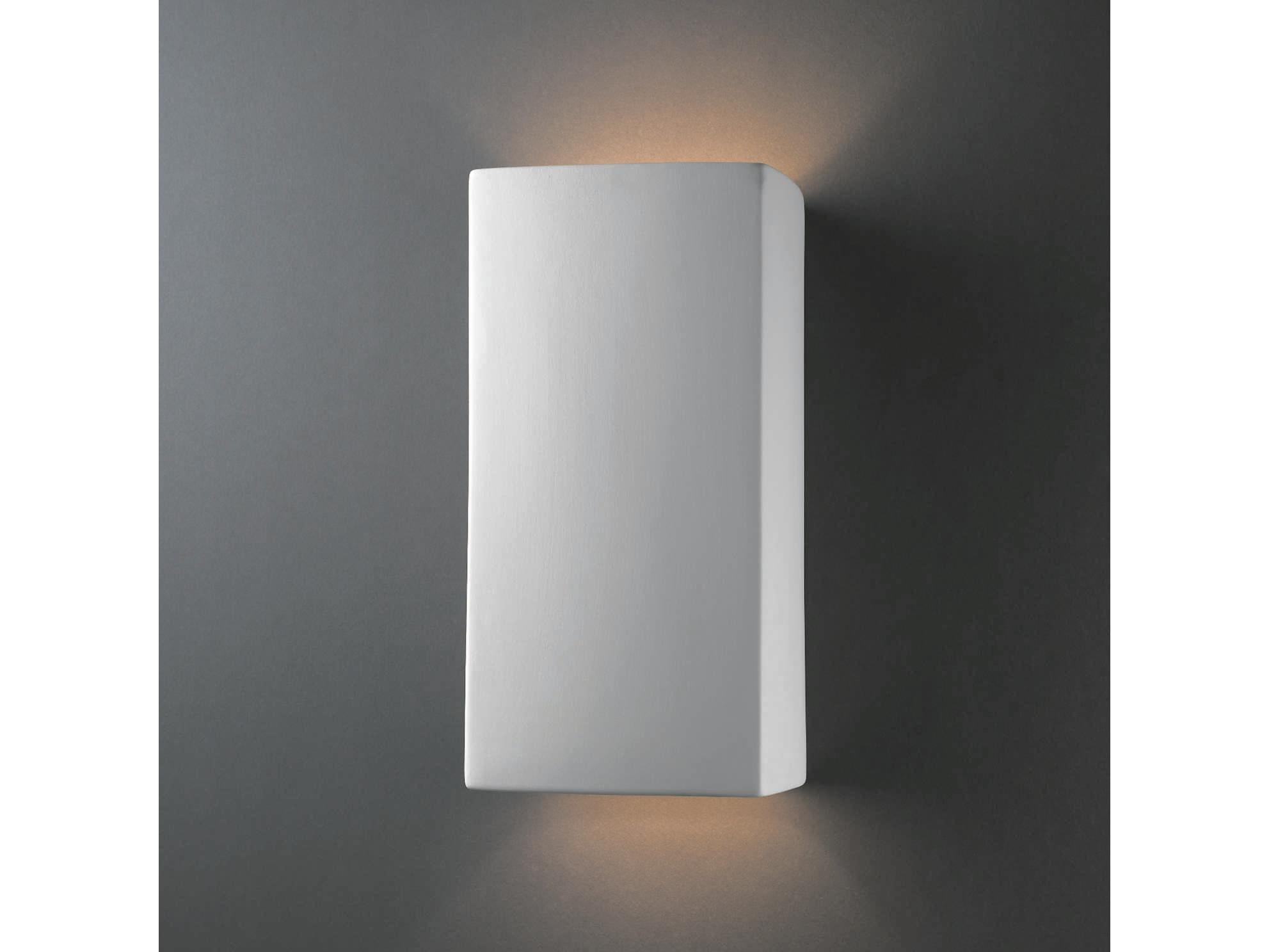 Justice Design Group Ambiance 2-Light White Wall Sconce