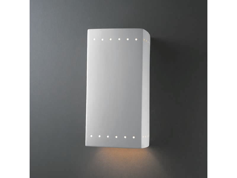 Justice Design Group Ambiance Outdoor Wall Light with Perfs (Closed Top)