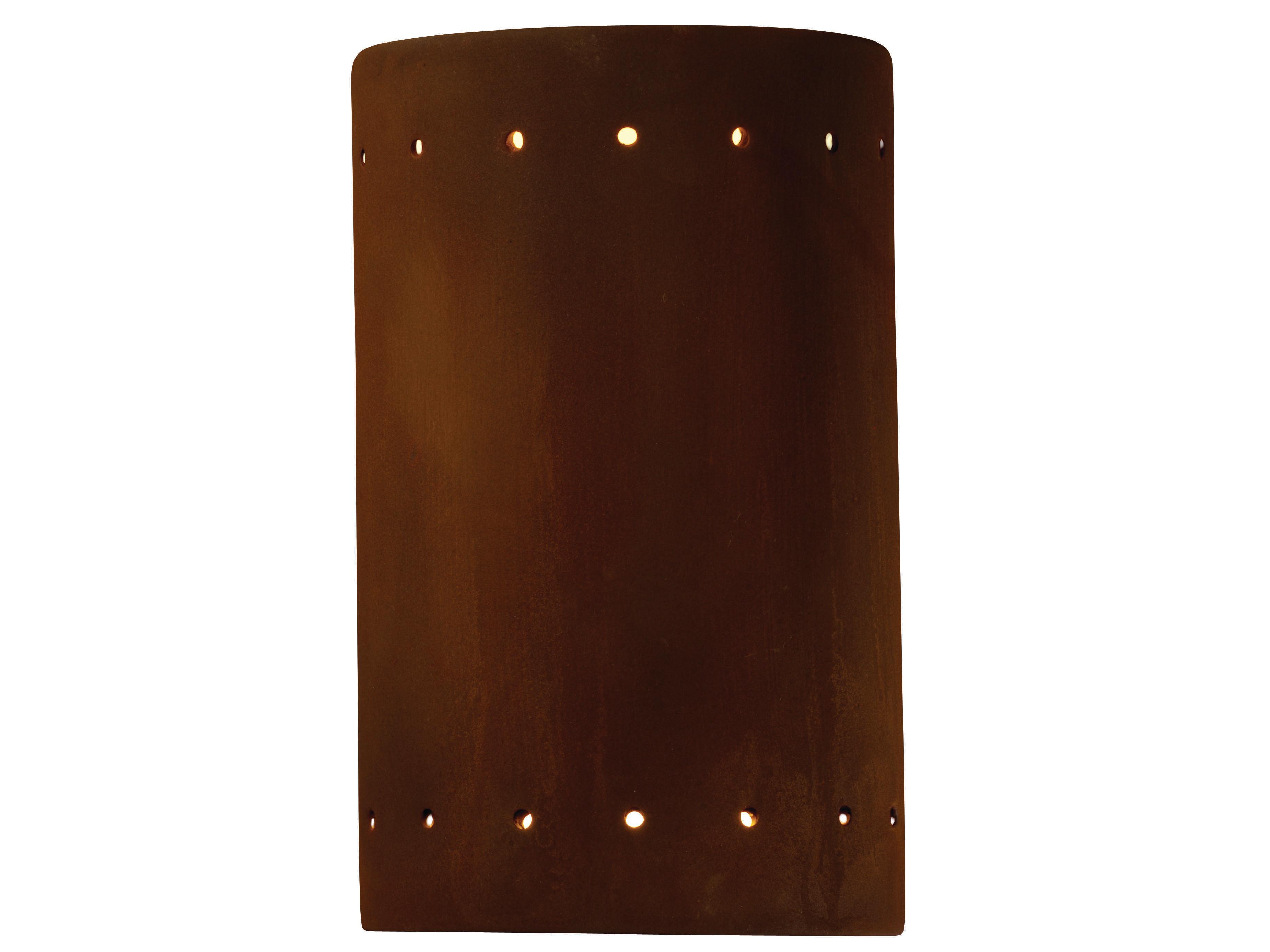 Justice Design Group Ambiance Outdoor Wall Light with Perfs (Closed Top)