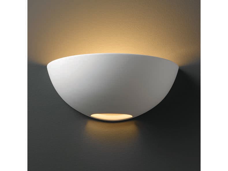 Justice Design Group Ambiance 1-Light White Wall Sconce