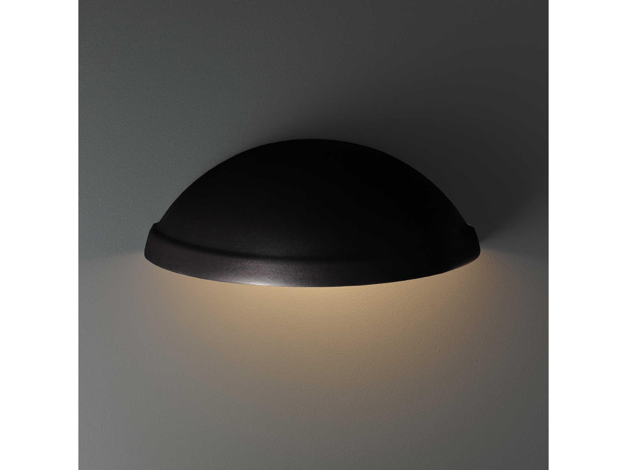 Justice Design Group Ambiance Rimmed Quarter Sphere 1 - Light Outdoor Wall Light