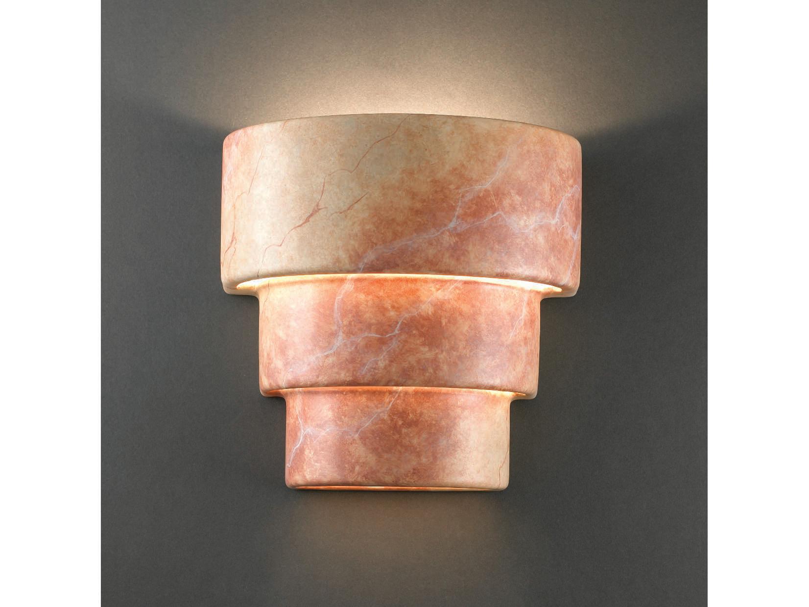 Justice Design Group Ambiance 2-Light White Wall Sconce