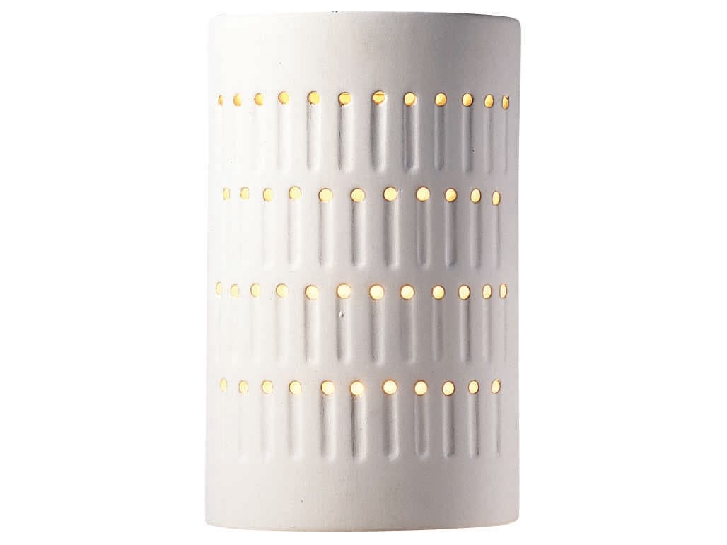 Justice Design Group Ambiance 1-Light White Wall Sconce