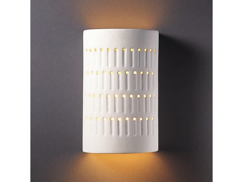 Justice Design Group Ambiance 1-Light White Wall Sconce