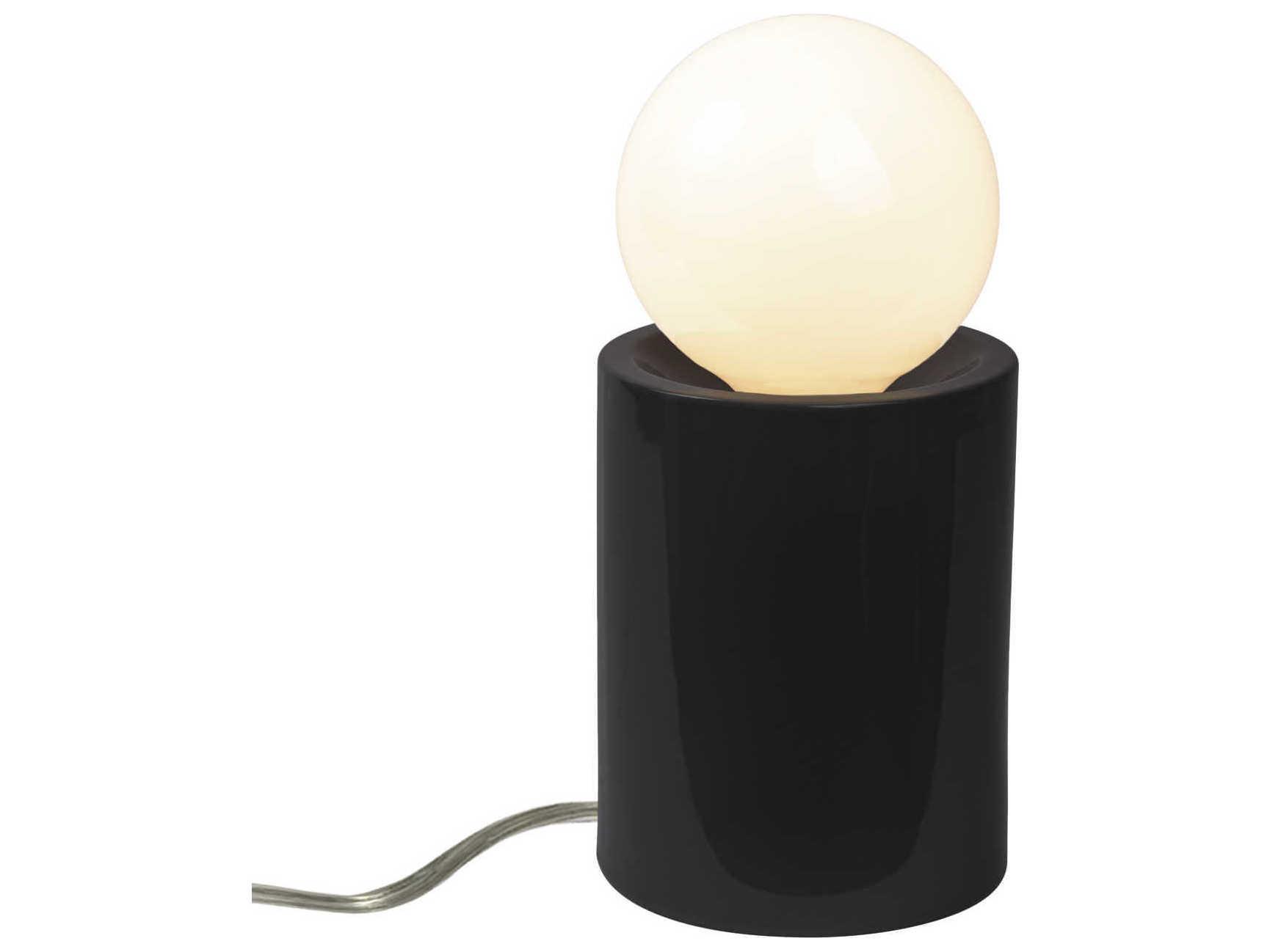 Justice Design Group Portable Pillar Gray Table Lamp