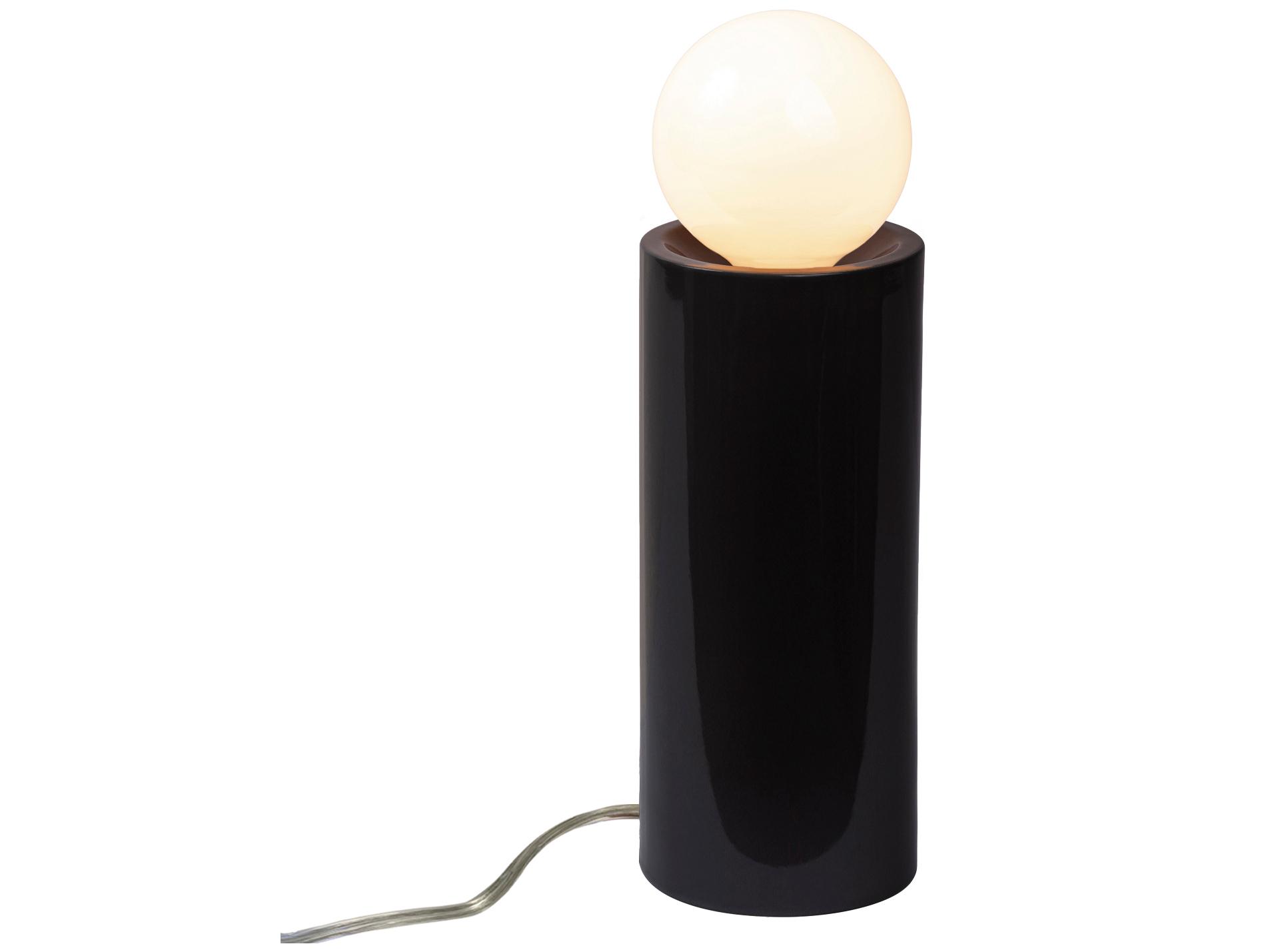 Justice Design Group Portable Pillar White Table Lamp