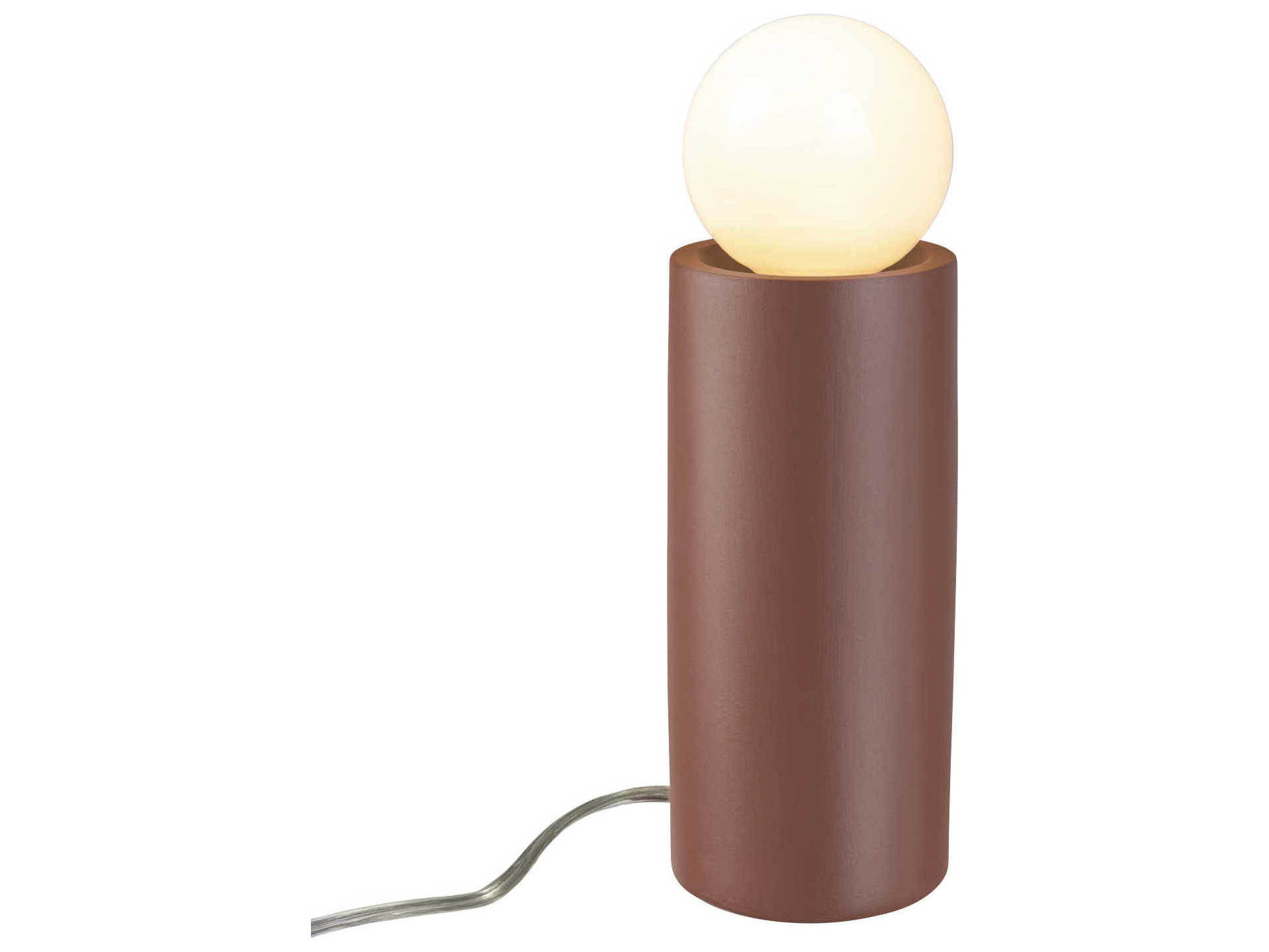 Justice Design Group Portable Pillar White Table Lamp