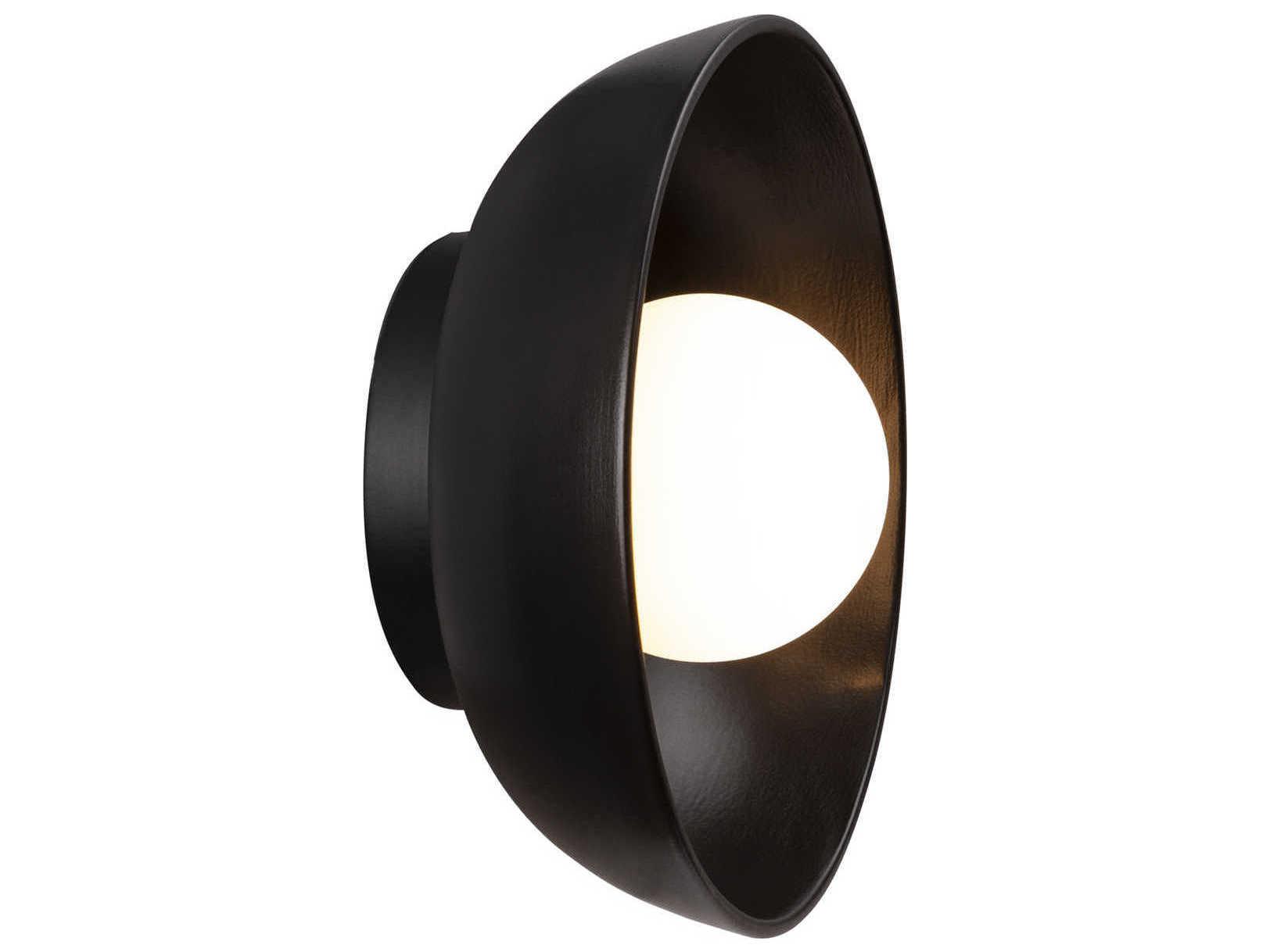 Justice Design Group Ambiance 1-Light Black Glass LED Wall Sconce