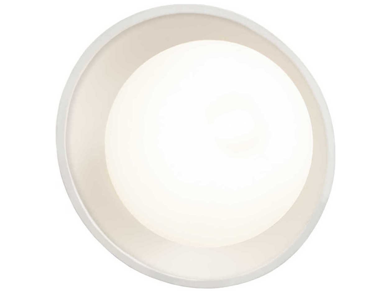 Justice Design Group Ambiance 1-Light White Glass LED Wall Sconce