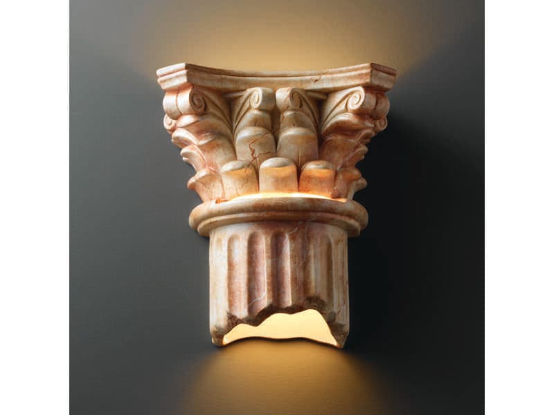 Justice Design Group Ambiance Corinthian 1 - Light Outdoor Wall Light