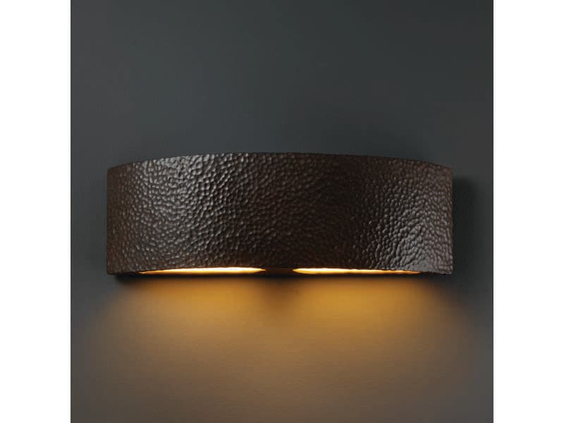 Justice Design Group Ambiance Arc 2 - Light Outdoor Wall Light (Closed Top)