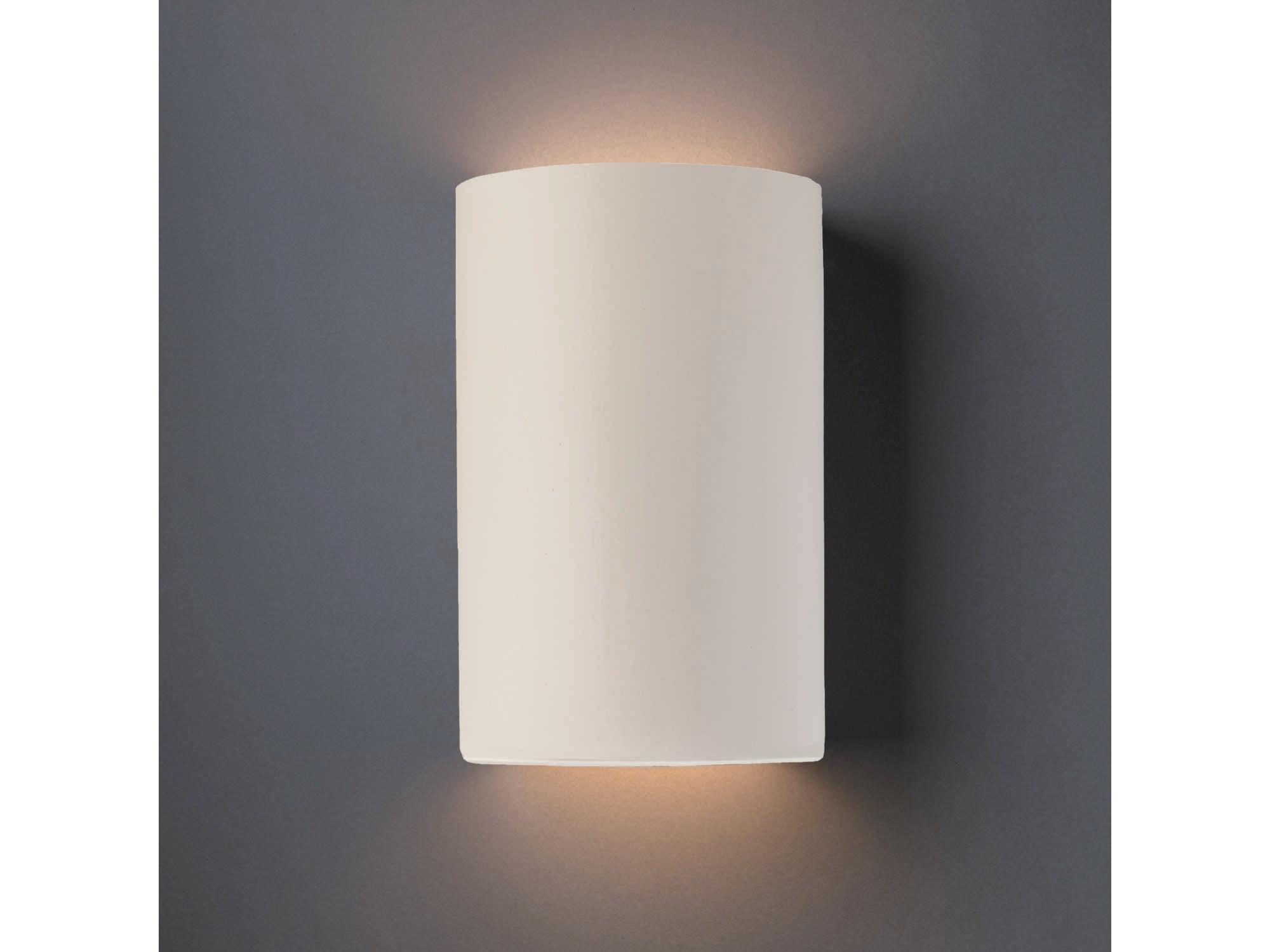 Justice Design Group Ambiance 2-Light White Wall Sconce