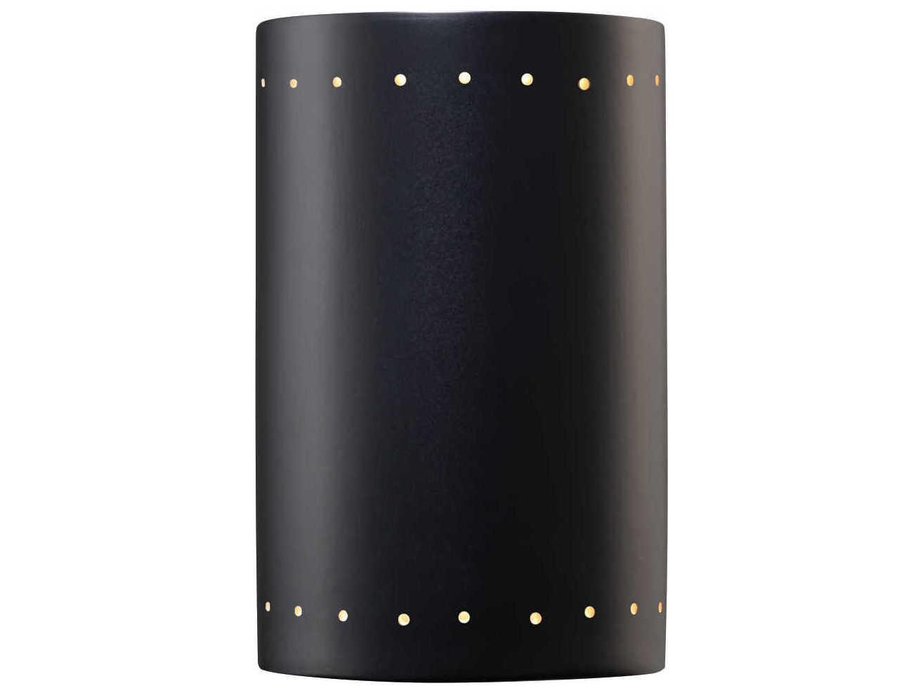 Justice Design Group Ambiance Outdoor Wall Light with Perfs (Closed Top)