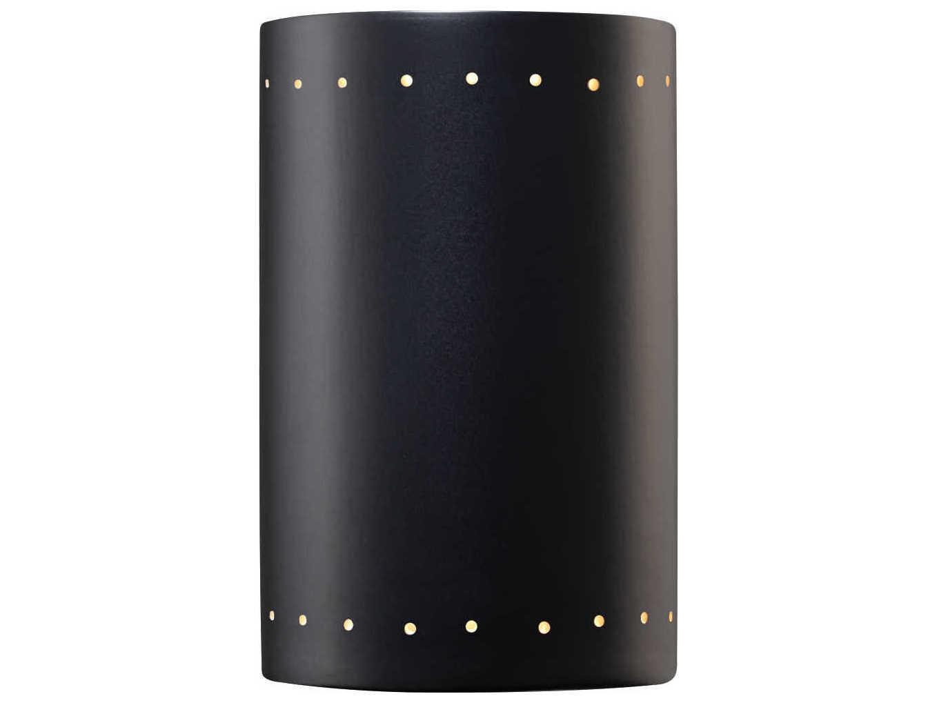 Justice Design Group Ambiance Outdoor Wall Light with Perfs (Open Top & Bottom)