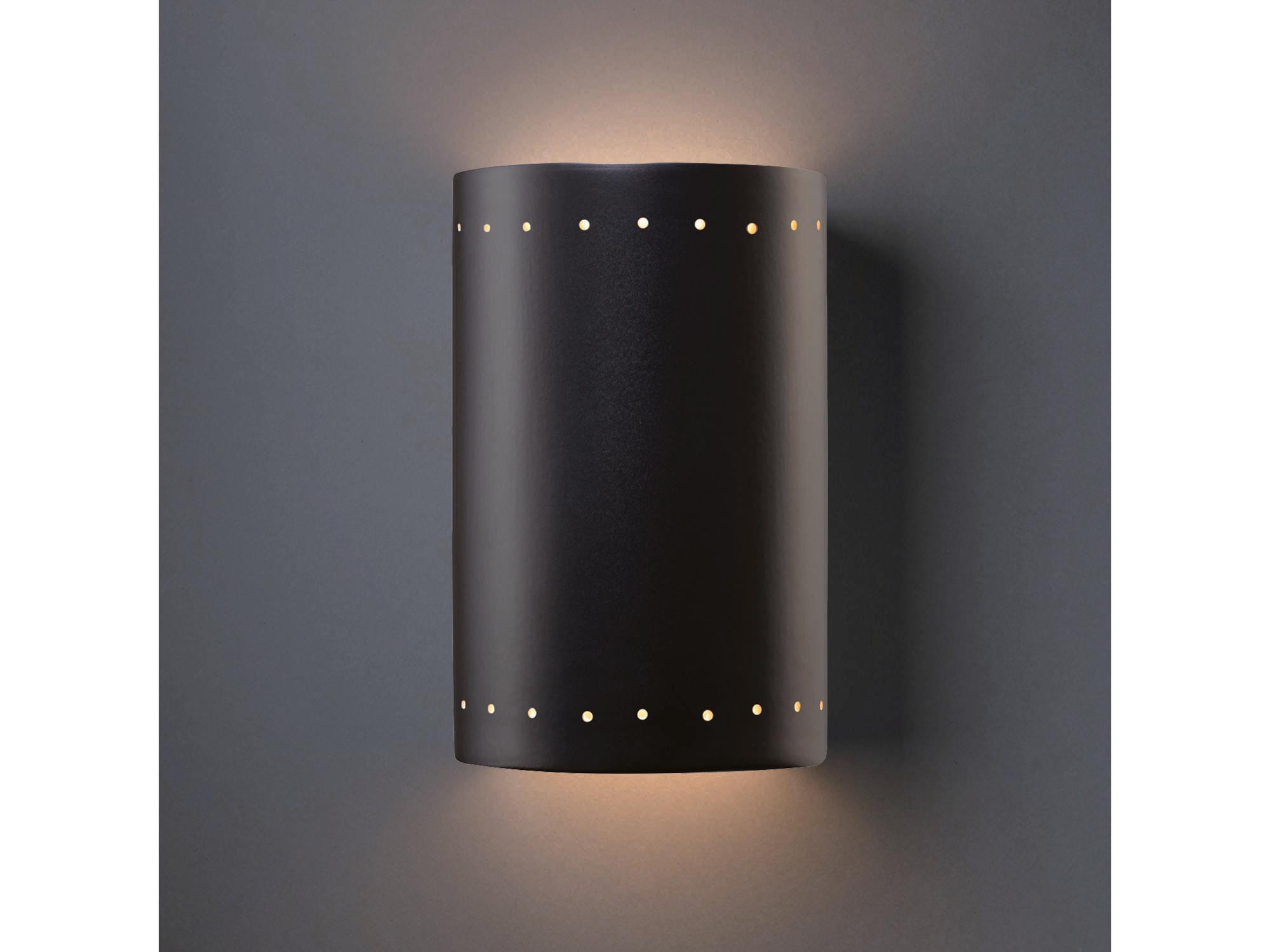 Justice Design Group Ambiance Outdoor Wall Light with Perfs (Open Top & Bottom)