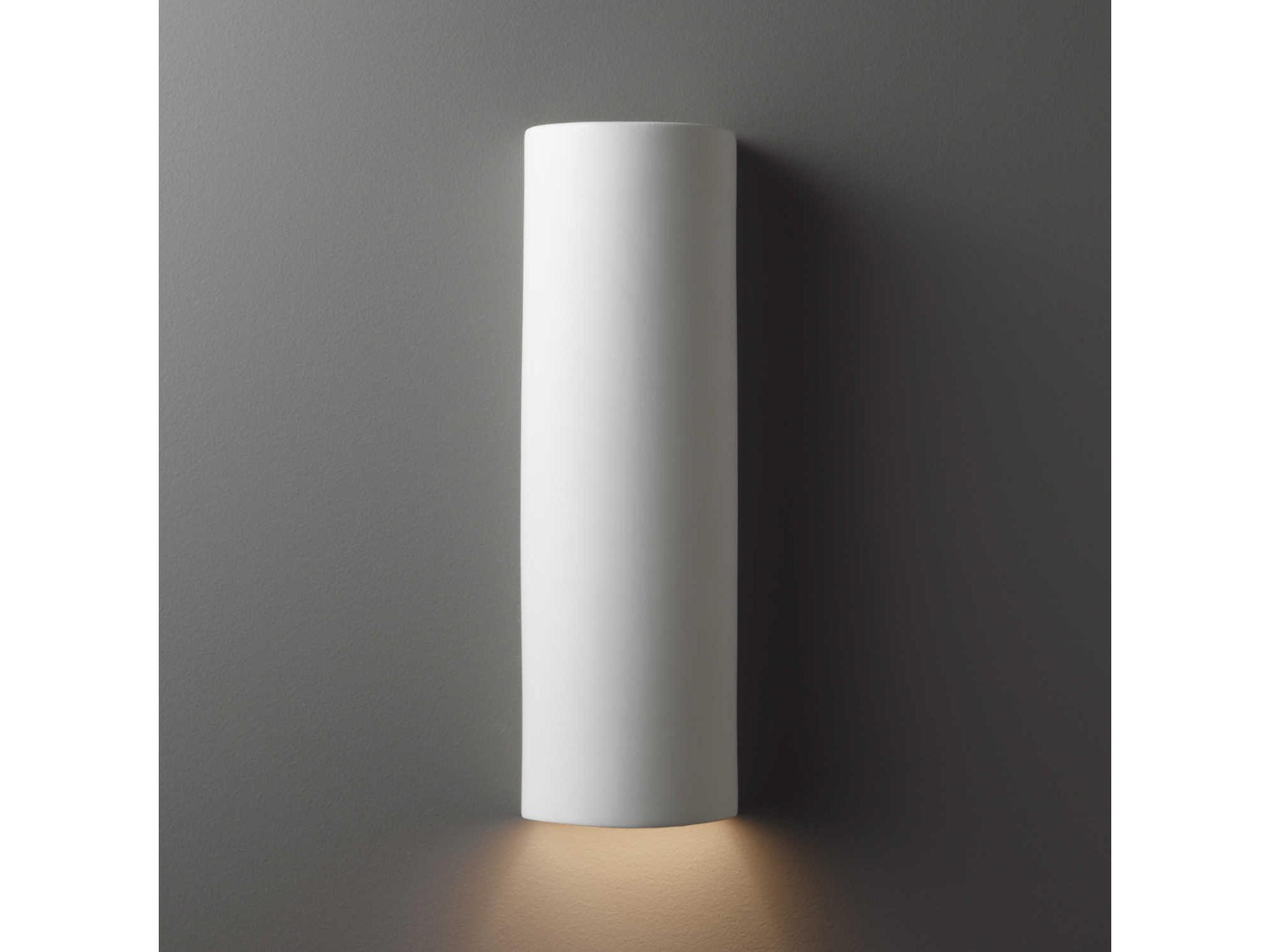 Justice Design Group Ambiance 1-Light White Wall Sconce