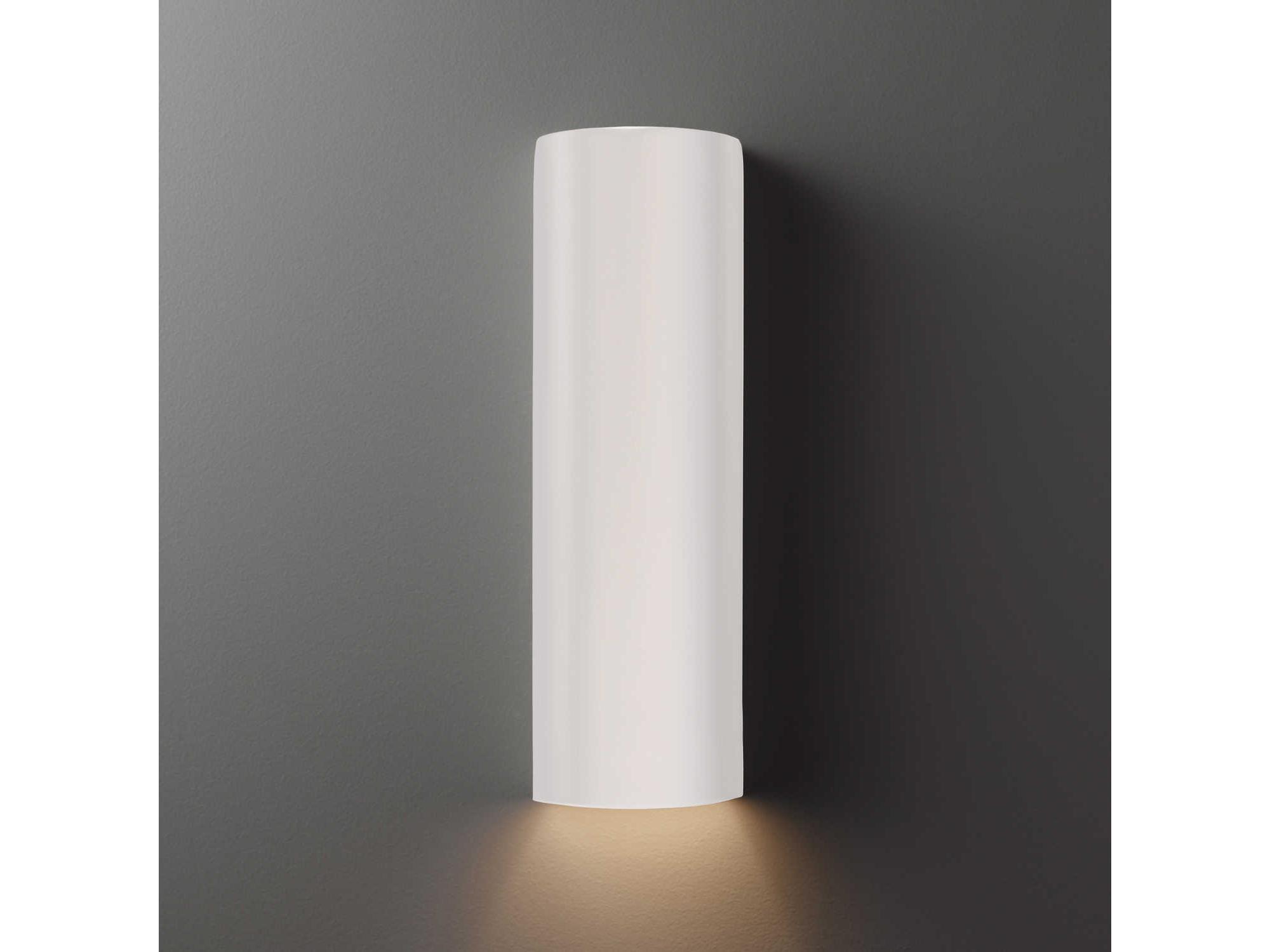 Justice Design Group Ambiance 1-Light White Wall Sconce