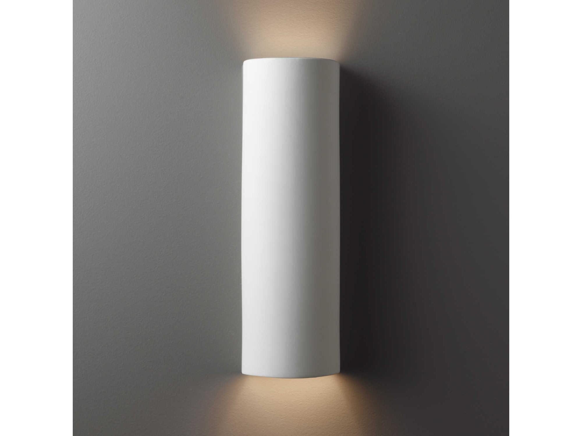 Justice Design Group Ambiance 2-Light White Wall Sconce