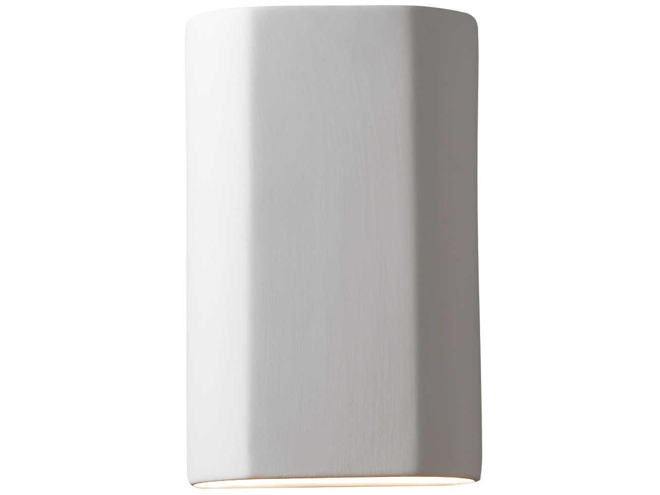 Justice Design Group Ambiance 1-Light White Wall Sconce
