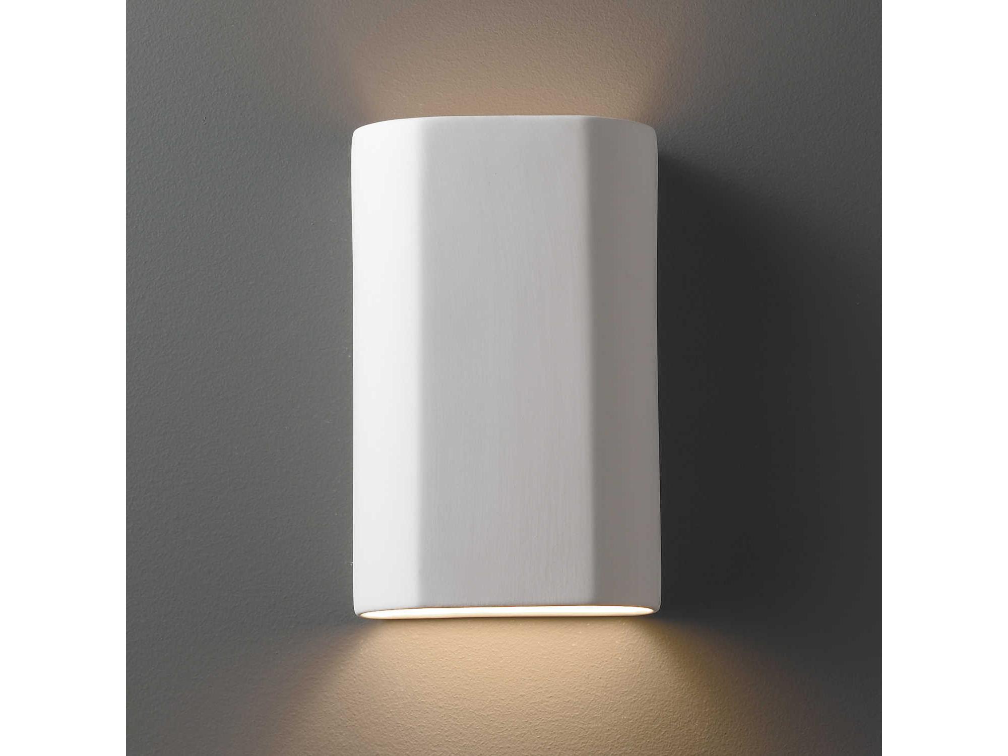Justice Design Group Ambiance 1-Light White Wall Sconce