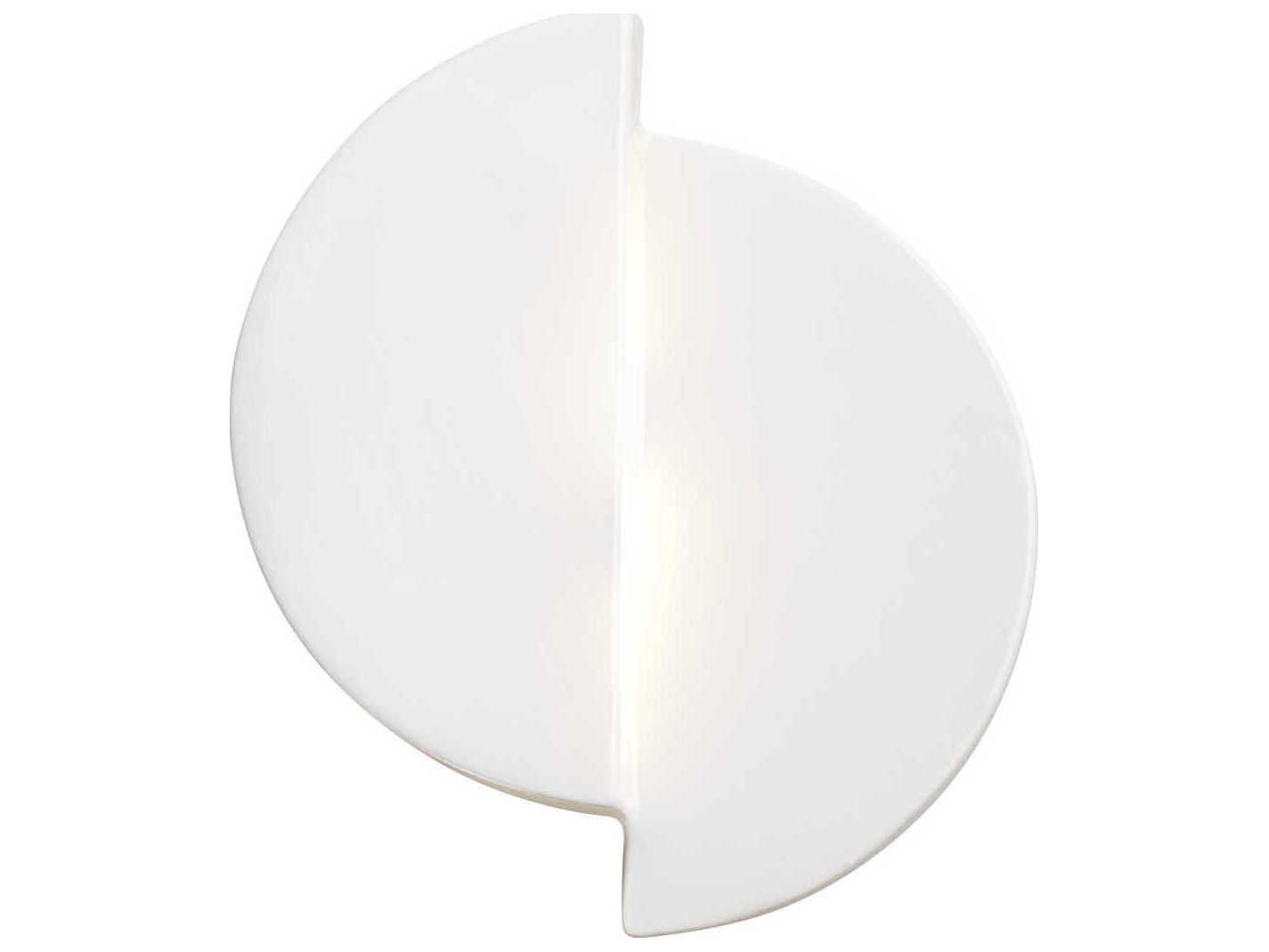 Justice Design Group Ambiance White LED Wall Sconce